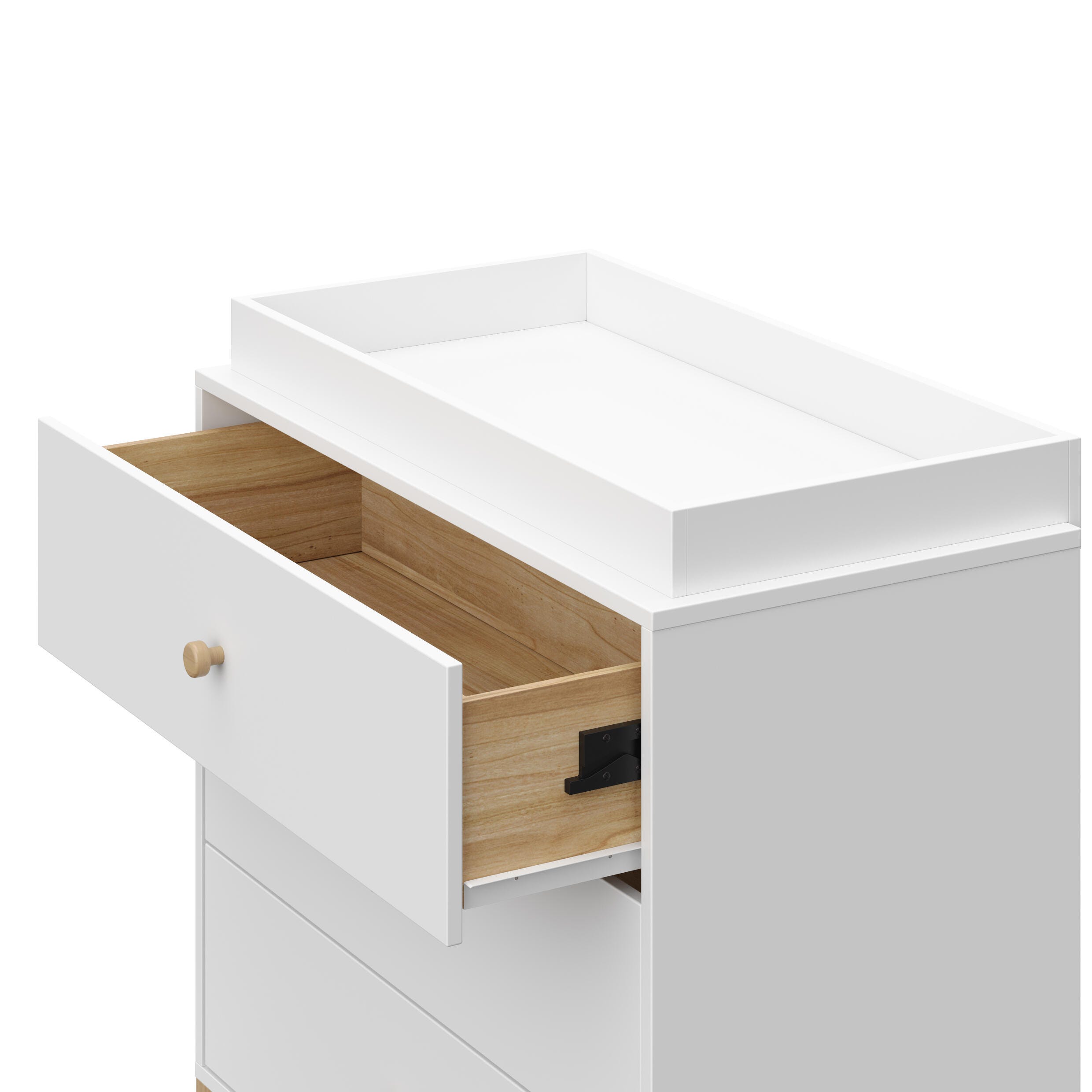 Storkcraft California 3 Drawer Chest of Drawers, White/Driftwood, large