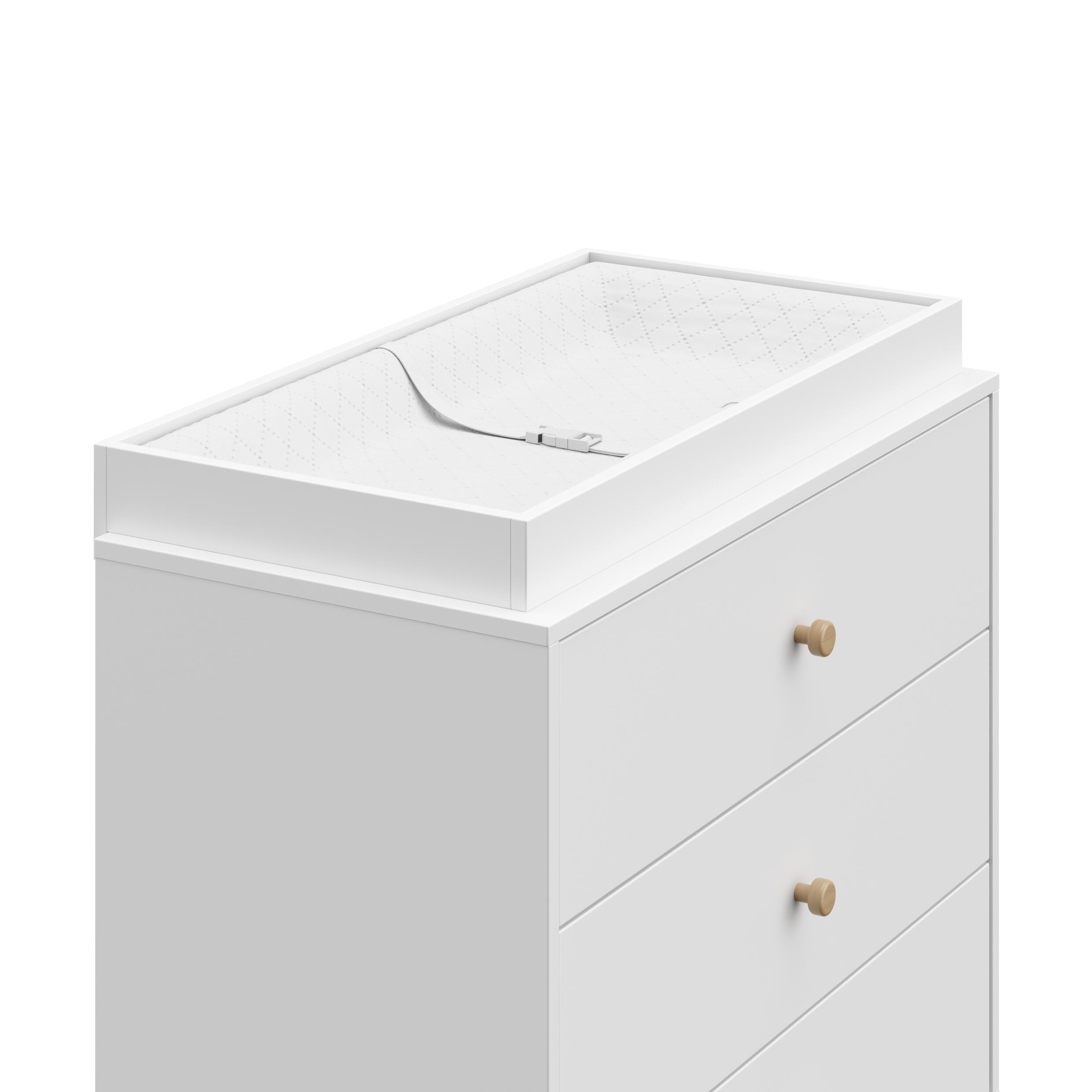 Storkcraft California 3 Drawer Chest of Drawers, White/Driftwood, large
