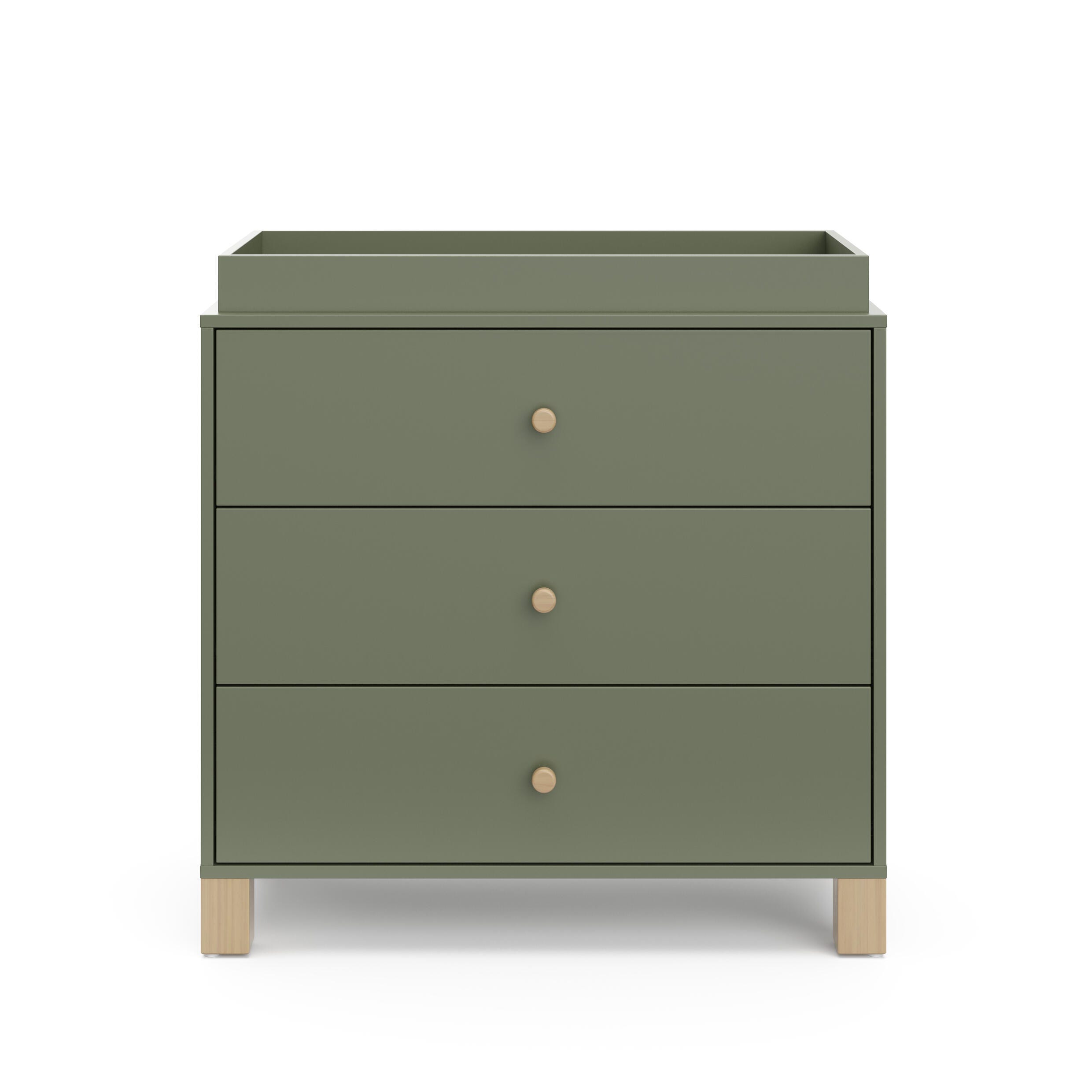 Storkcraft California 3 Drawer Chest of Drawers, Olive/Driftwood, large