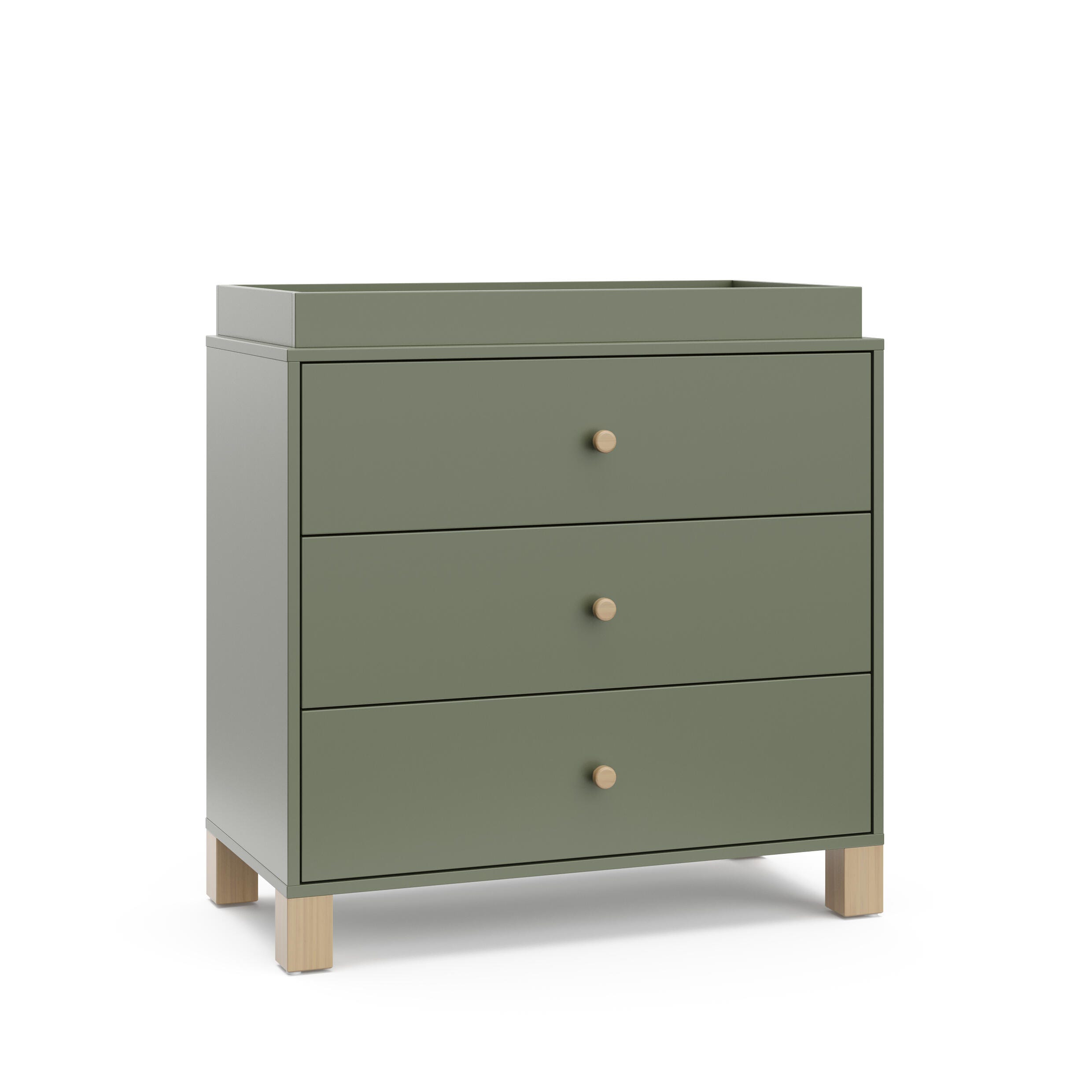 Storkcraft California 3 Drawer Chest of Drawers, Olive/Driftwood, large