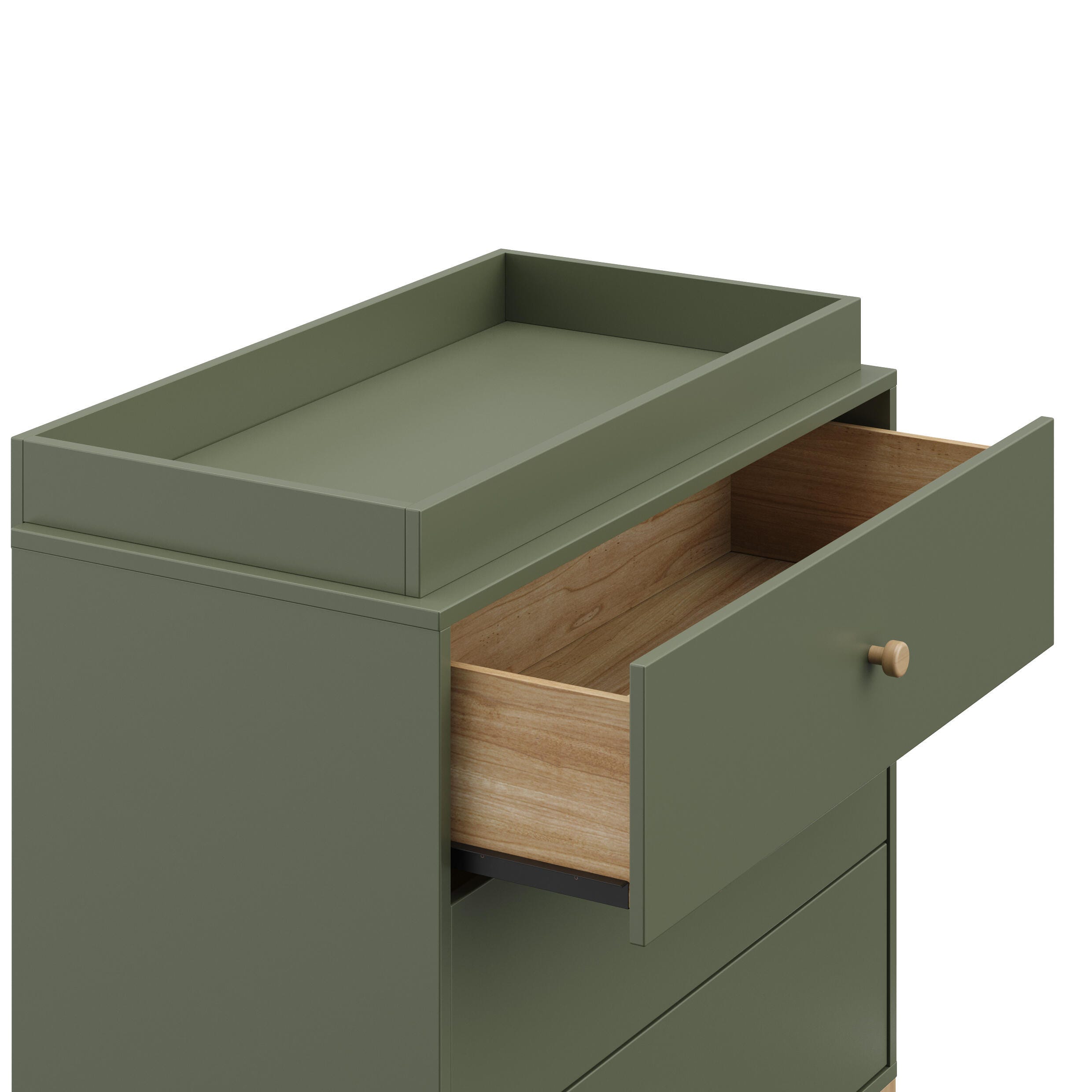Storkcraft California 3 Drawer Chest of Drawers, Olive/Driftwood, large