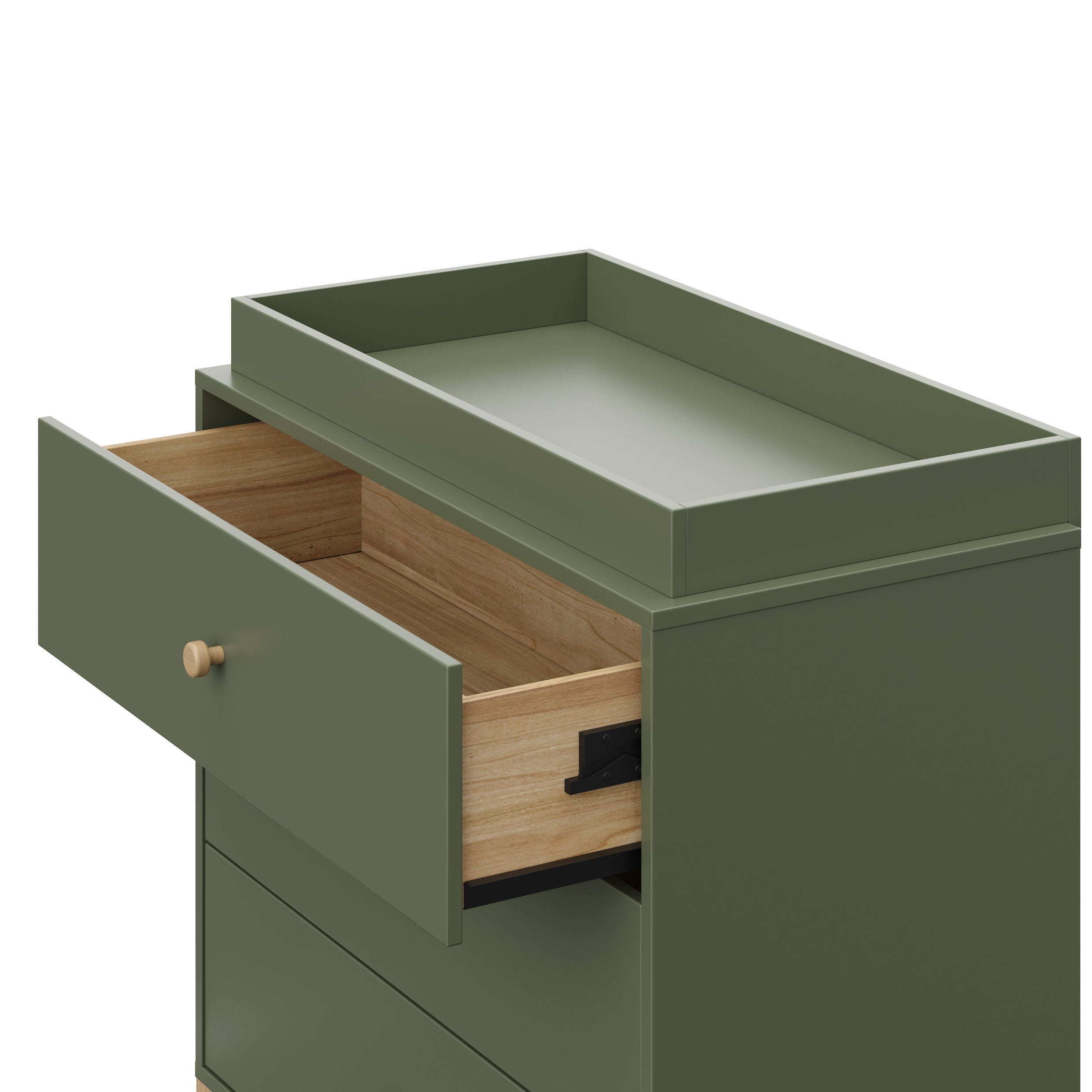 Storkcraft California 3 Drawer Chest of Drawers, Olive/Driftwood, large