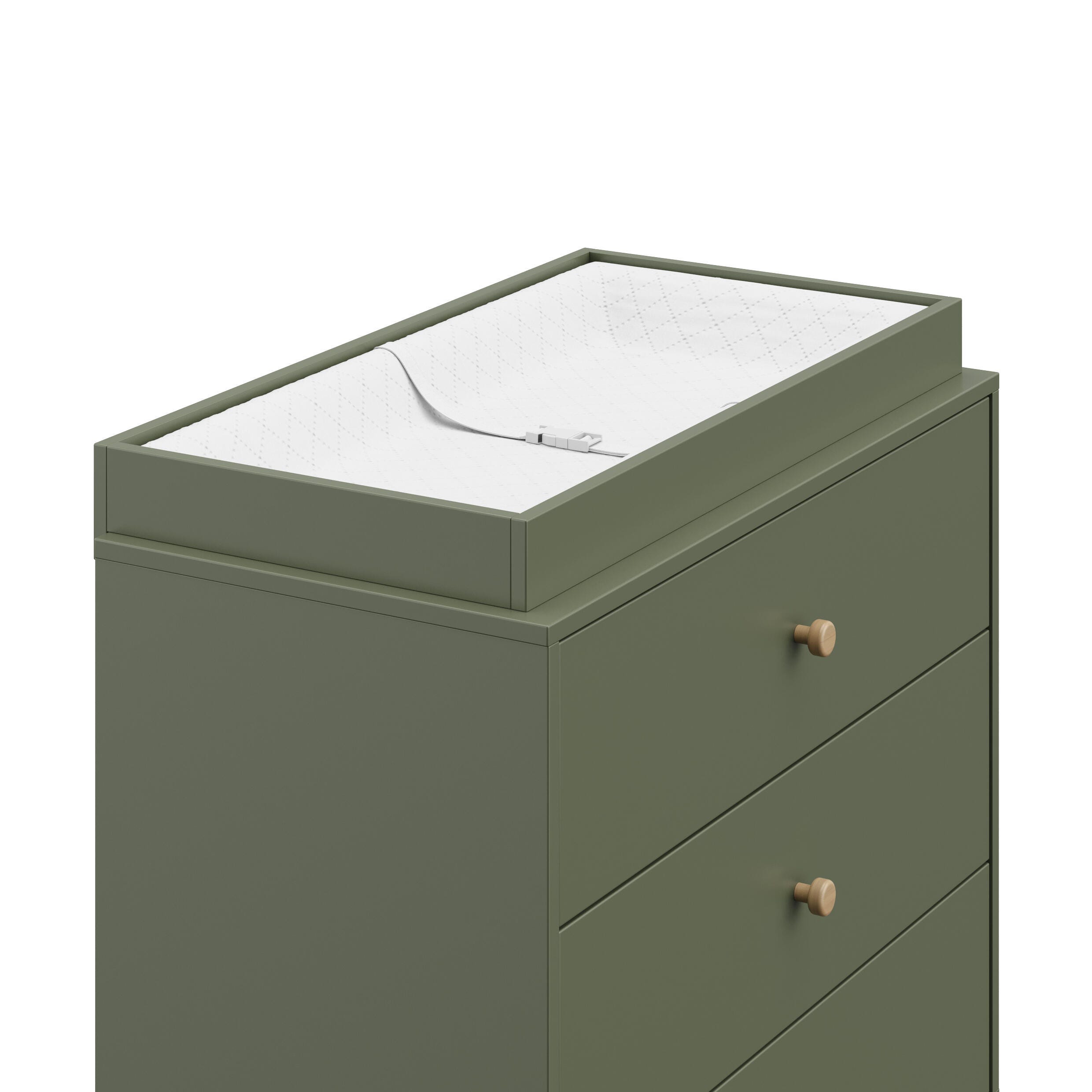 Storkcraft California 3 Drawer Chest of Drawers, Olive/Driftwood, large