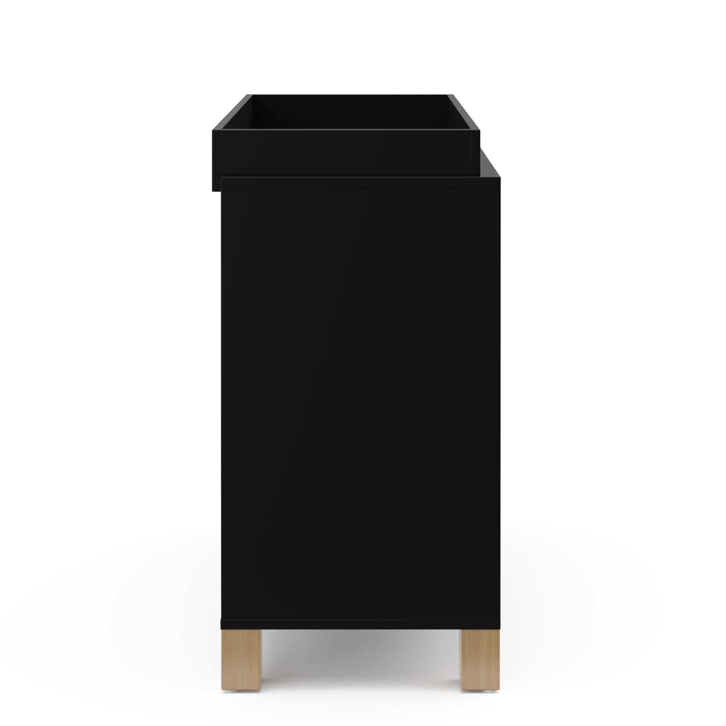 Storkcraft California 3 Drawer Chest of Drawers, Black/Driftwood, large