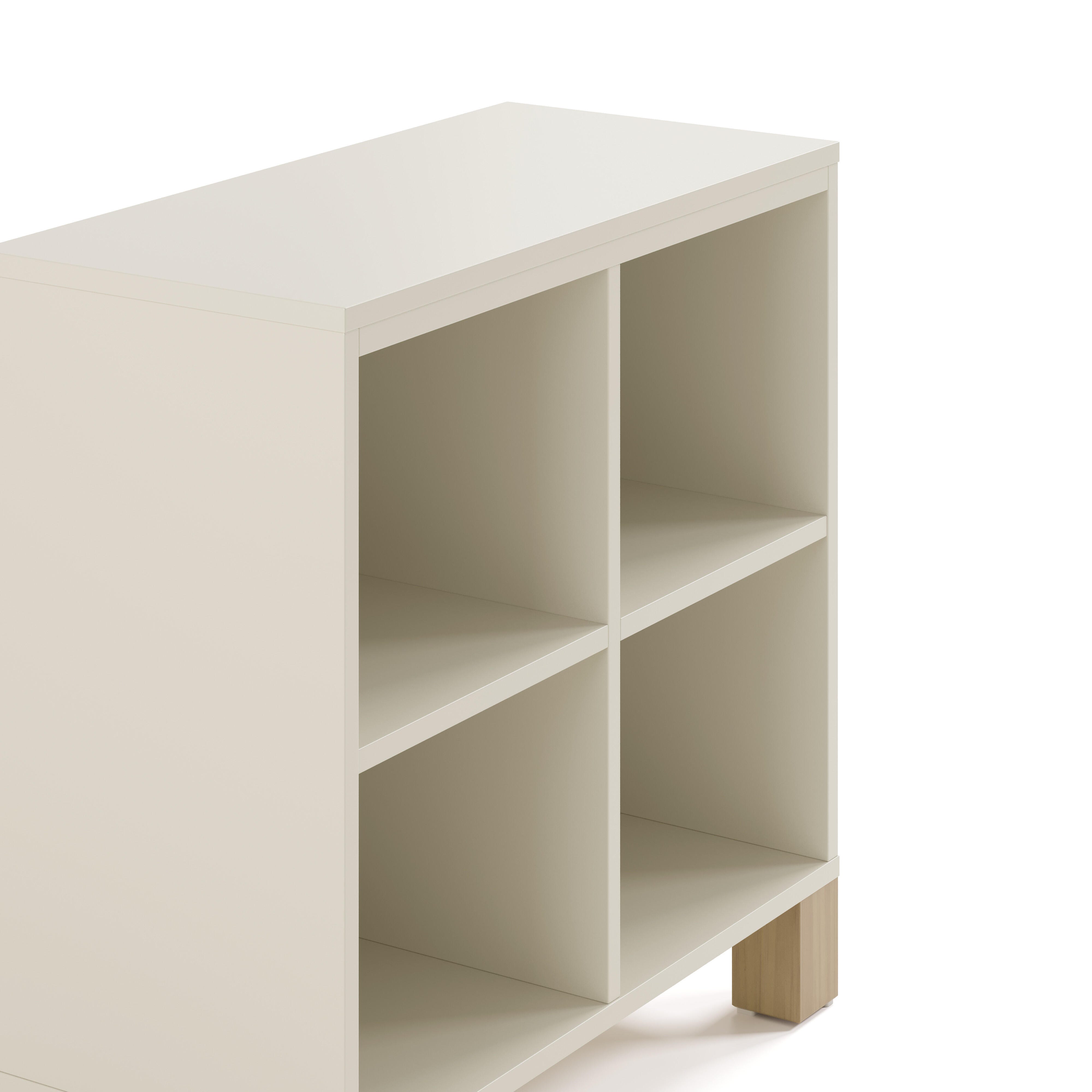 Storkcraft California Organizer Bookcase, Frosted Oat/Driftwood, large