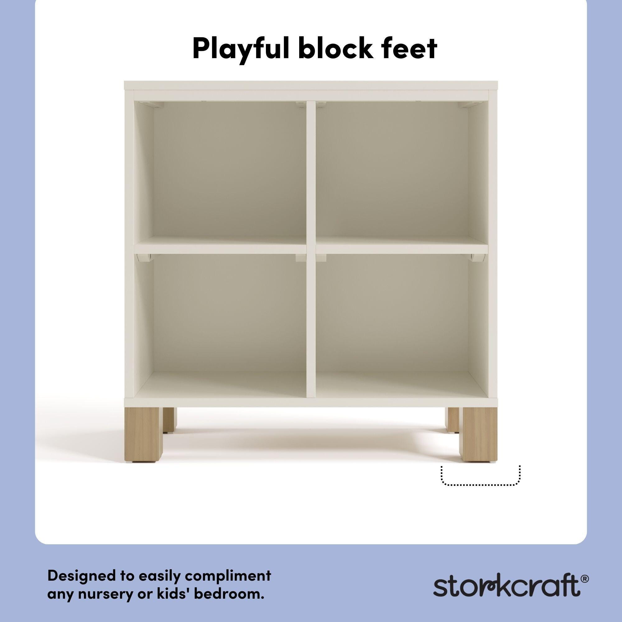 Storkcraft California Organizer Bookcase, Frosted Oat/Driftwood, large