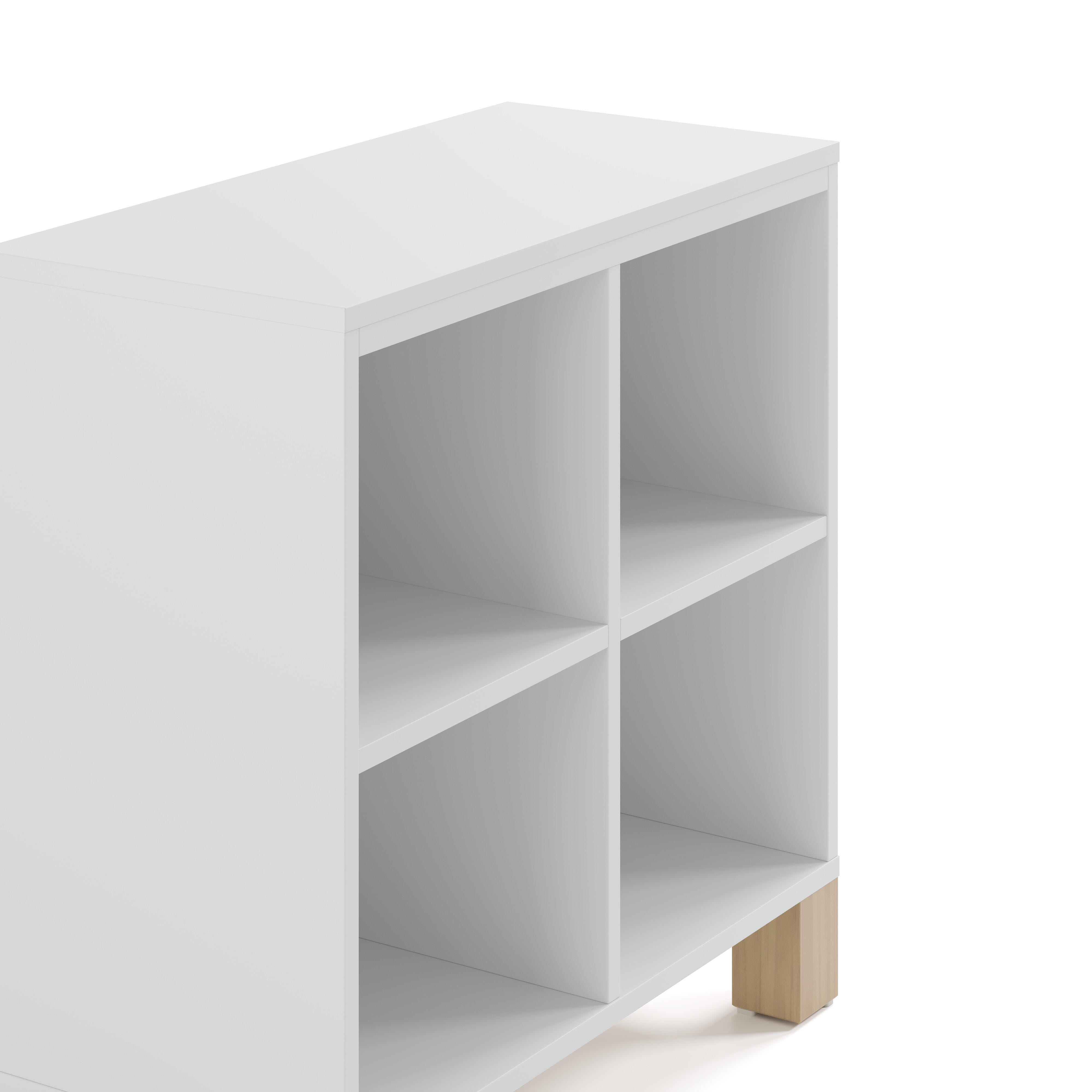 Storkcraft California Organizer Bookcase, White/Driftwood, large