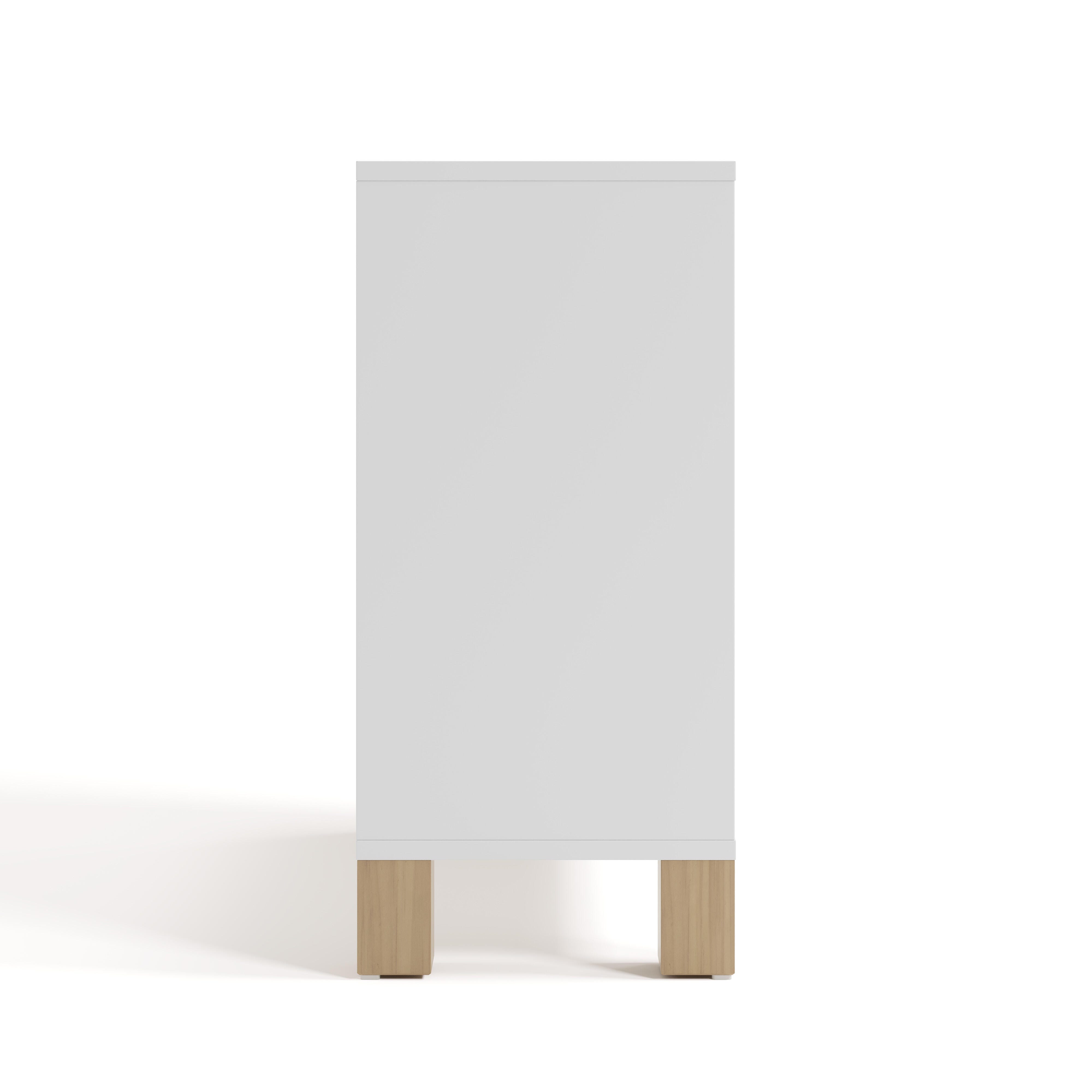 Storkcraft California Organizer Bookcase, White/Driftwood, large