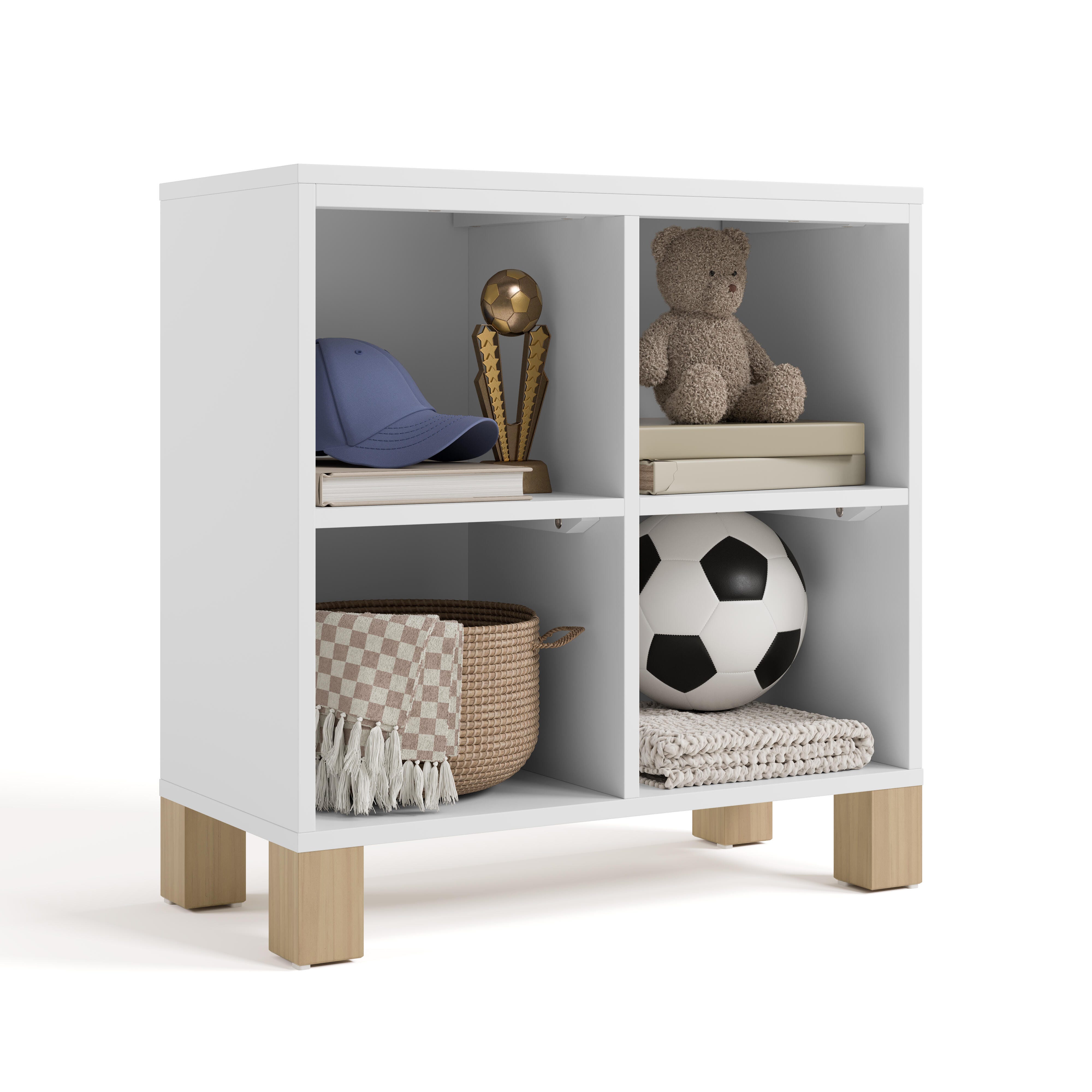 Storkcraft California Organizer Bookcase, White/Driftwood, large