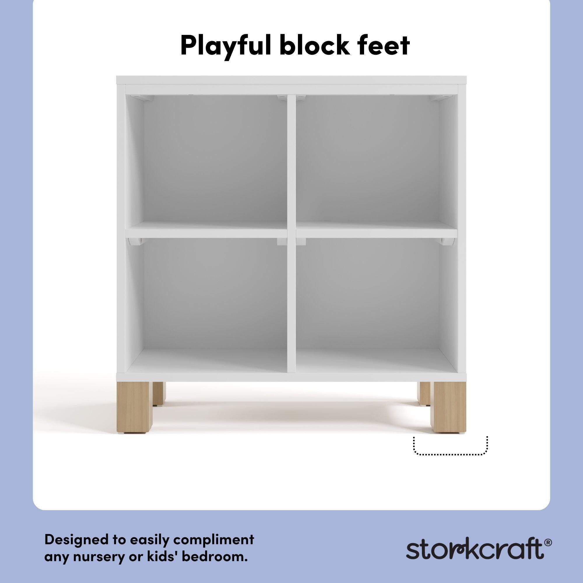 Storkcraft California Organizer Bookcase, White/Driftwood, large