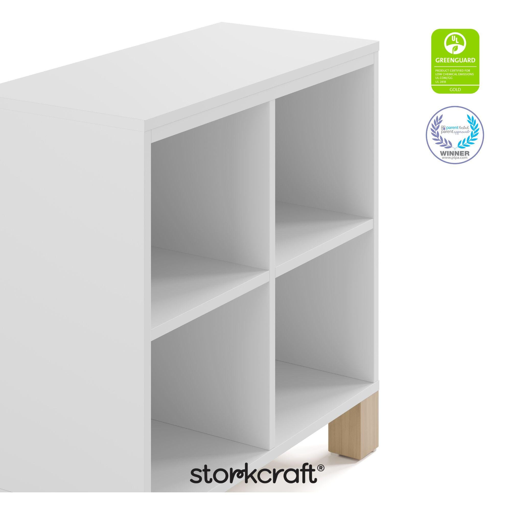 Storkcraft California Organizer Bookcase, White/Driftwood, large