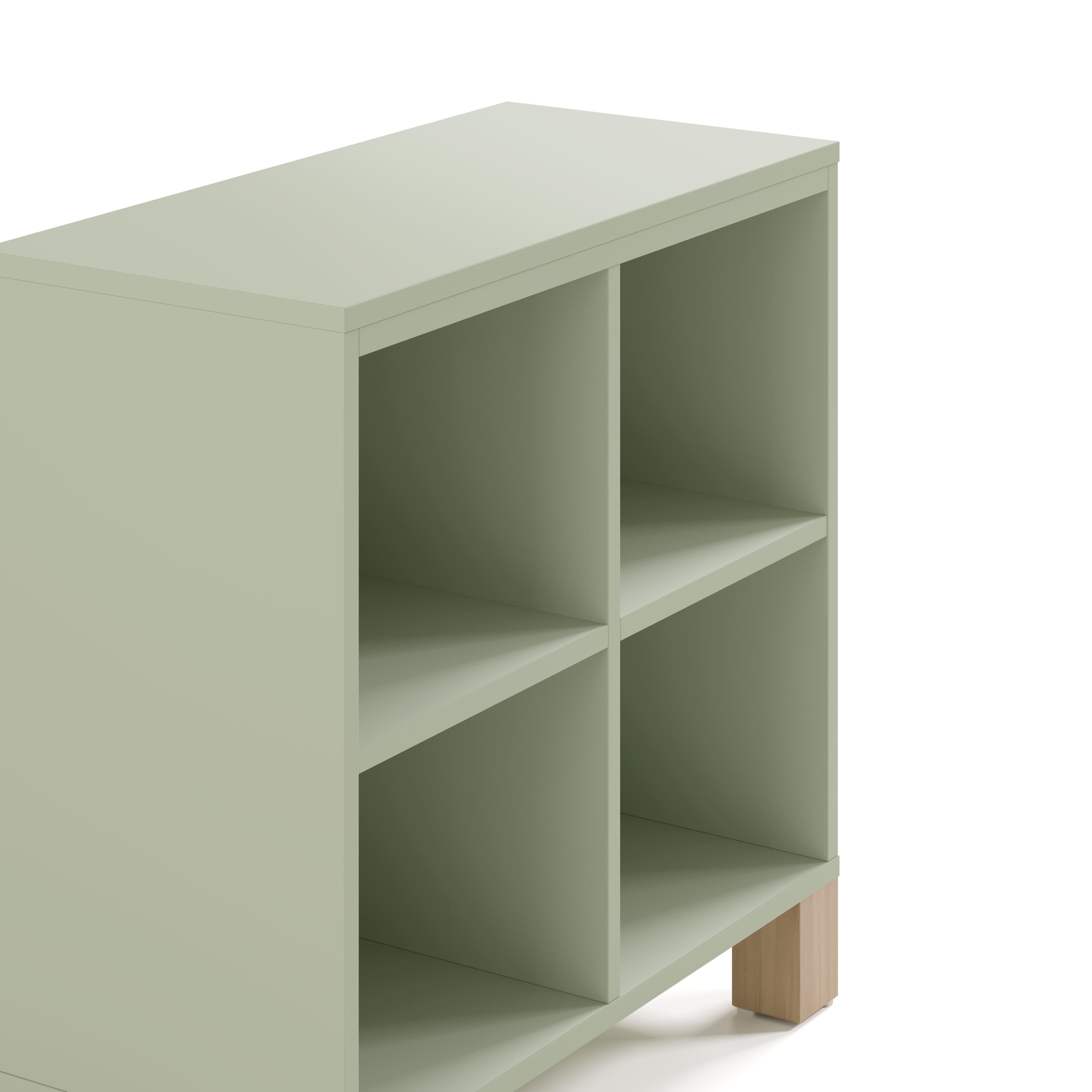 Storkcraft California Organizer Bookcase, Sage/Driftwood, large