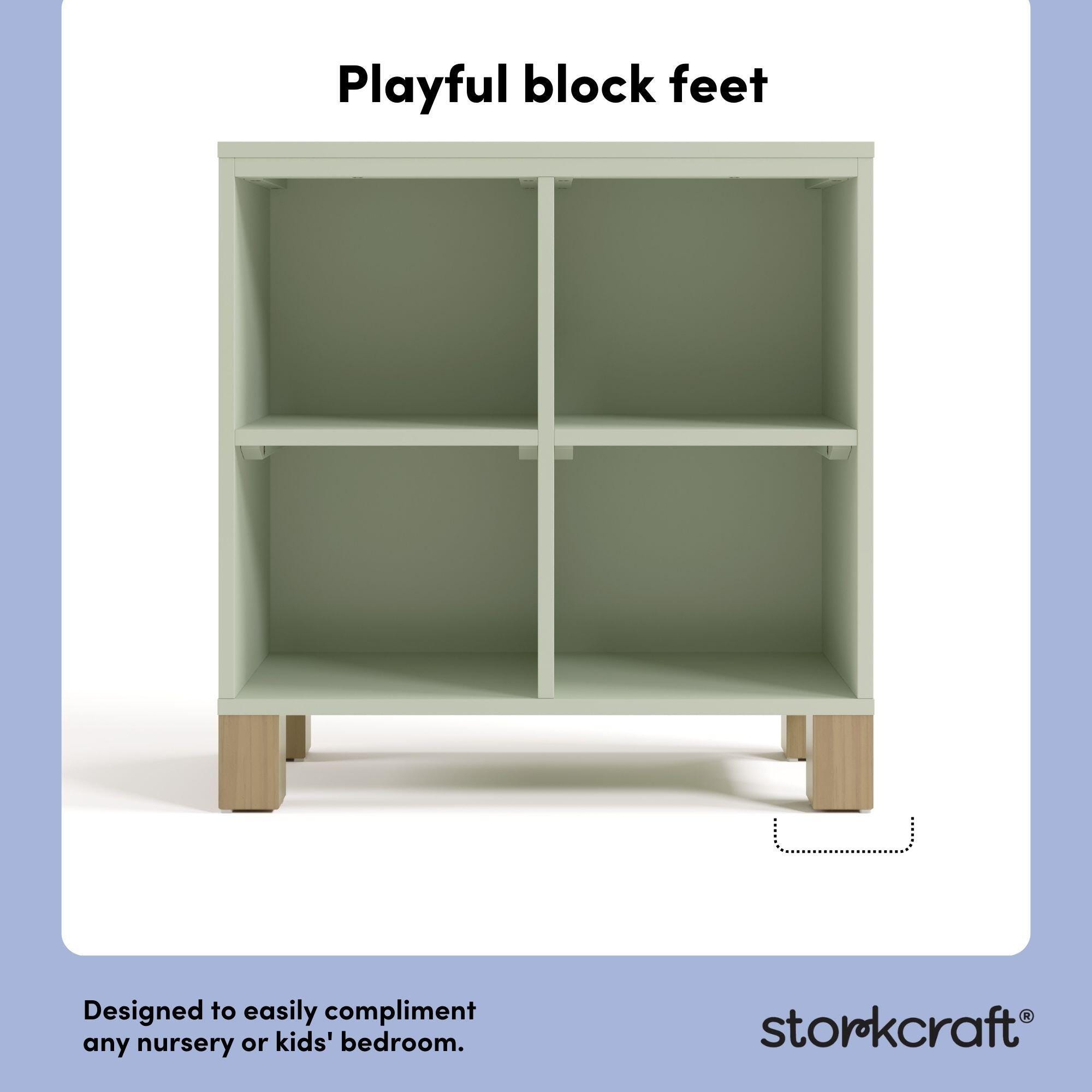 Storkcraft California Organizer Bookcase, Sage/Driftwood, large