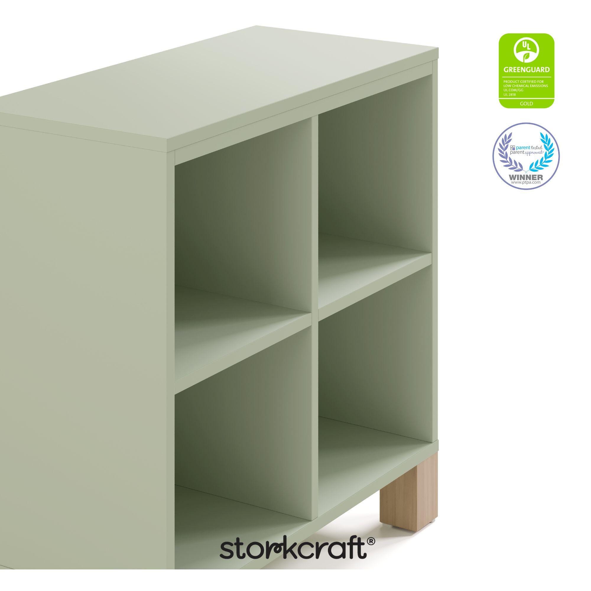 Storkcraft California Organizer Bookcase, Sage/Driftwood, large