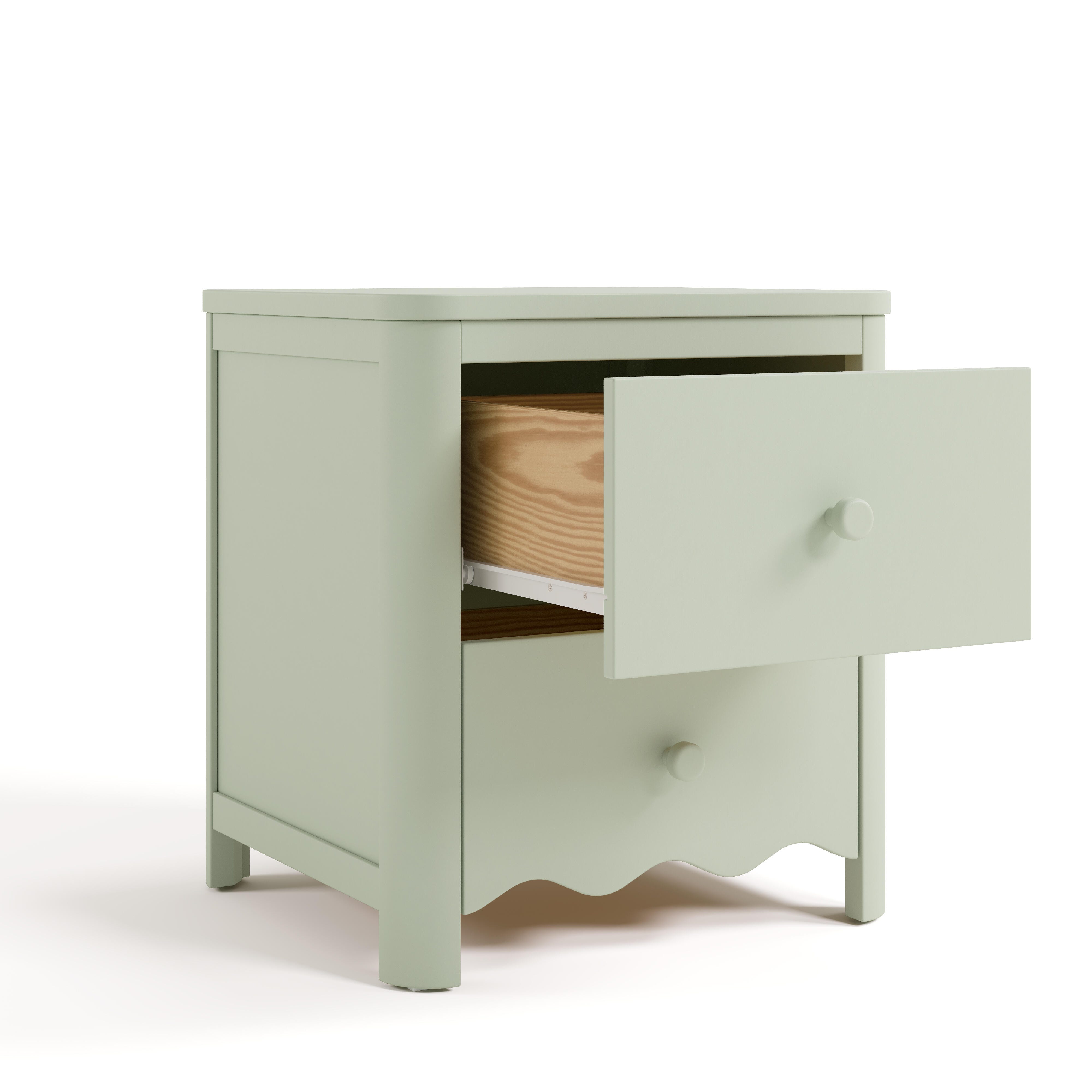 Storkcraft Casablanca 20" 2 Drawer Nightstand, Sage, large