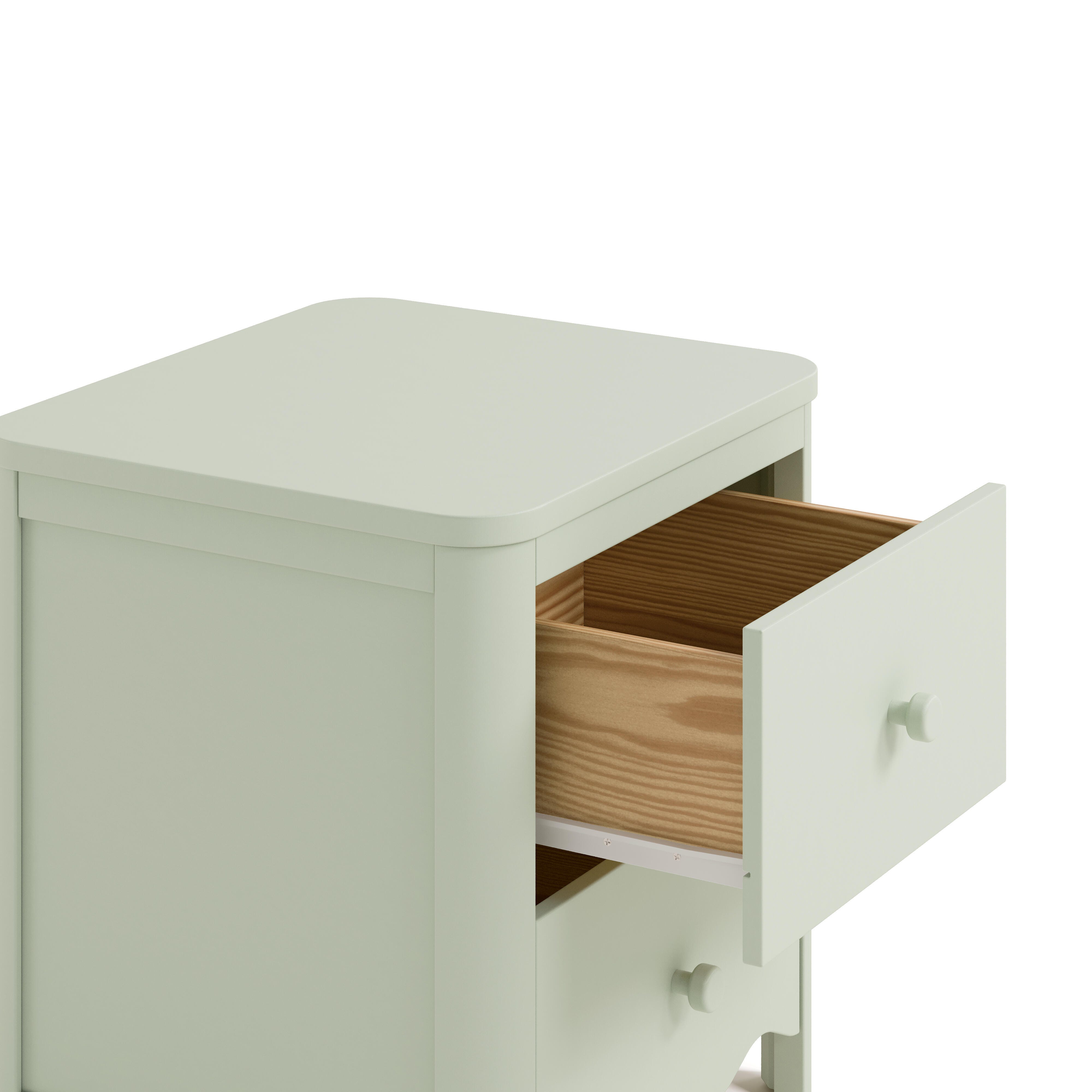 Storkcraft Casablanca 20" 2 Drawer Nightstand, Sage, large