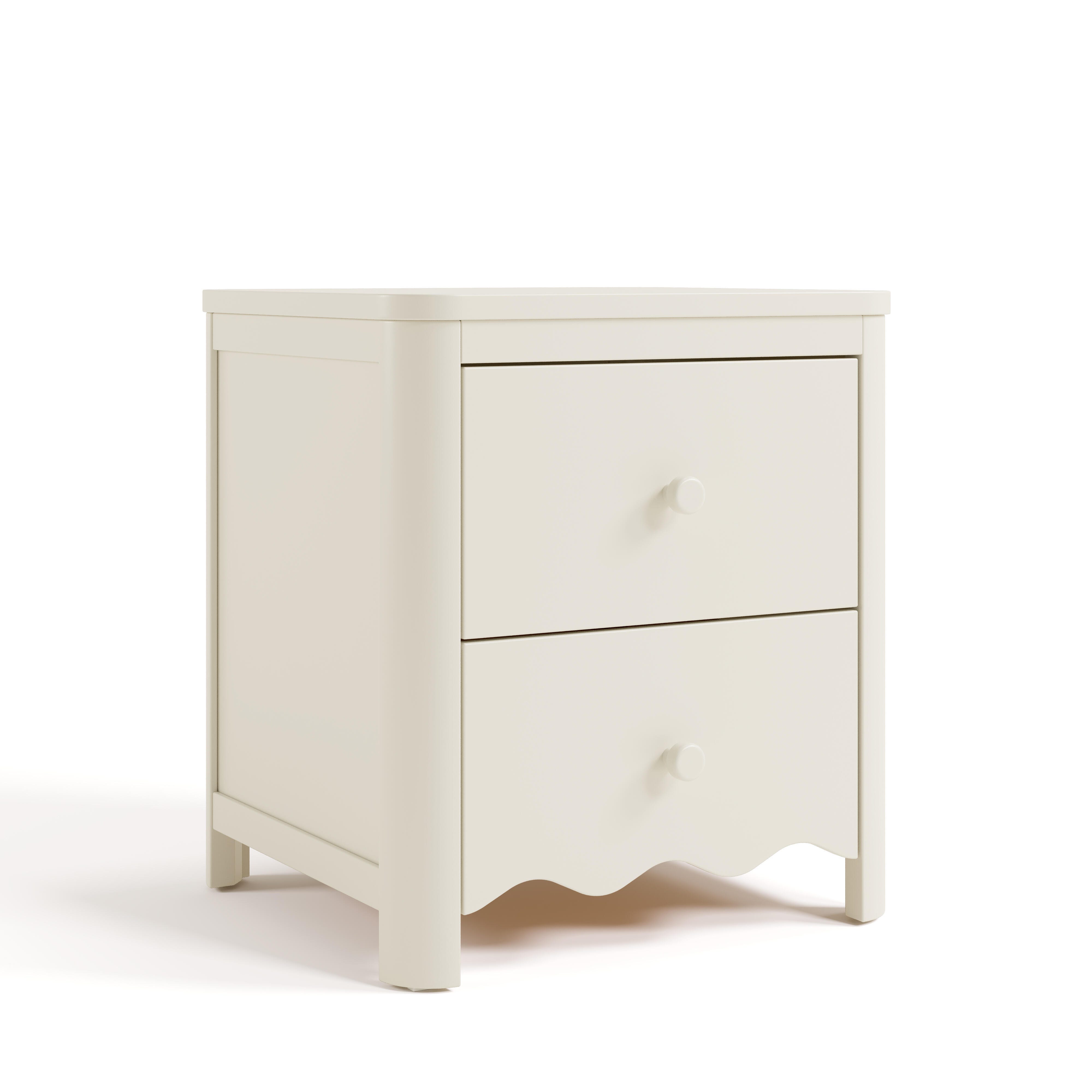Storkcraft Casablanca 20" 2 Drawer Nightstand, Frosted Oat, large