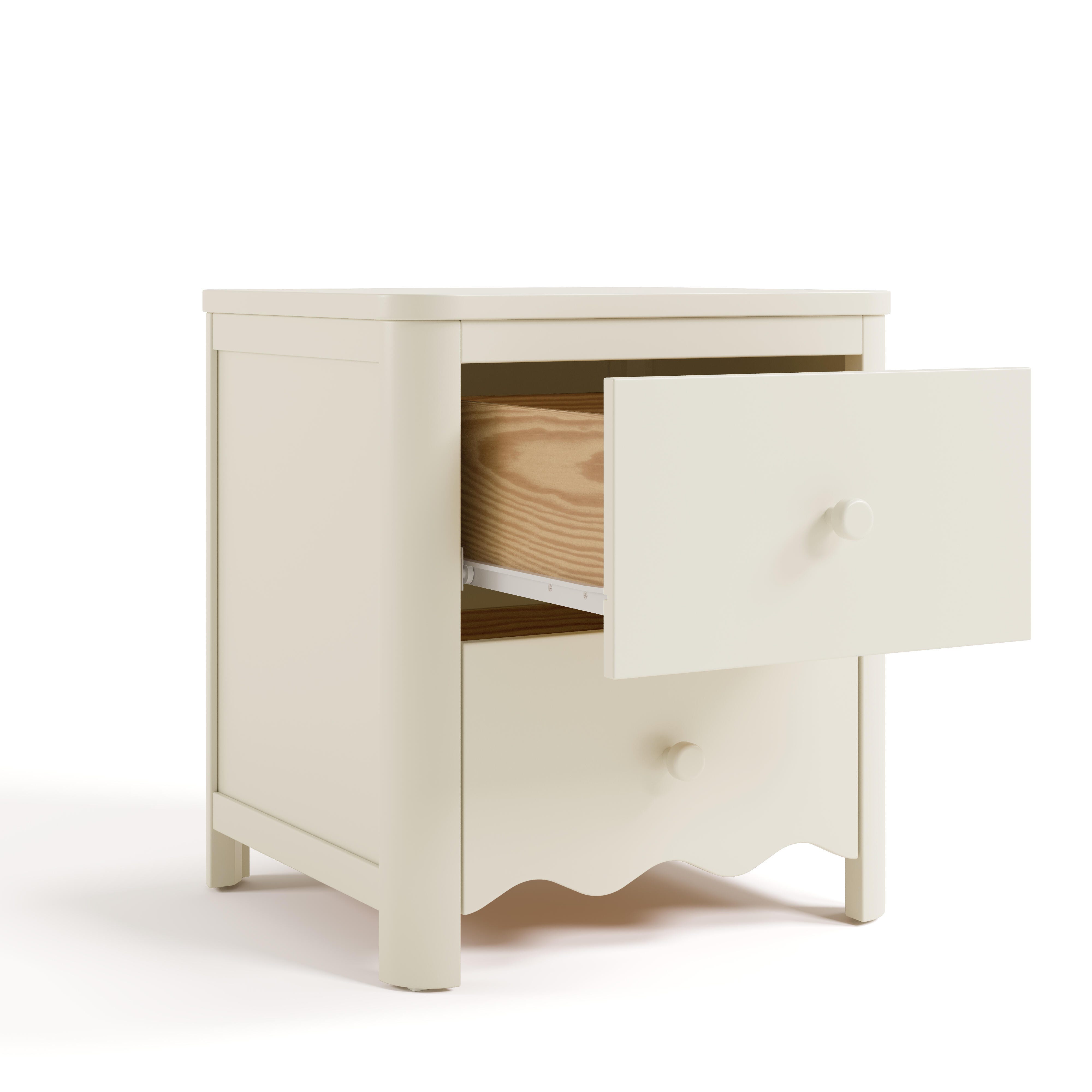 Storkcraft Casablanca 20" 2 Drawer Nightstand, Frosted Oat, large