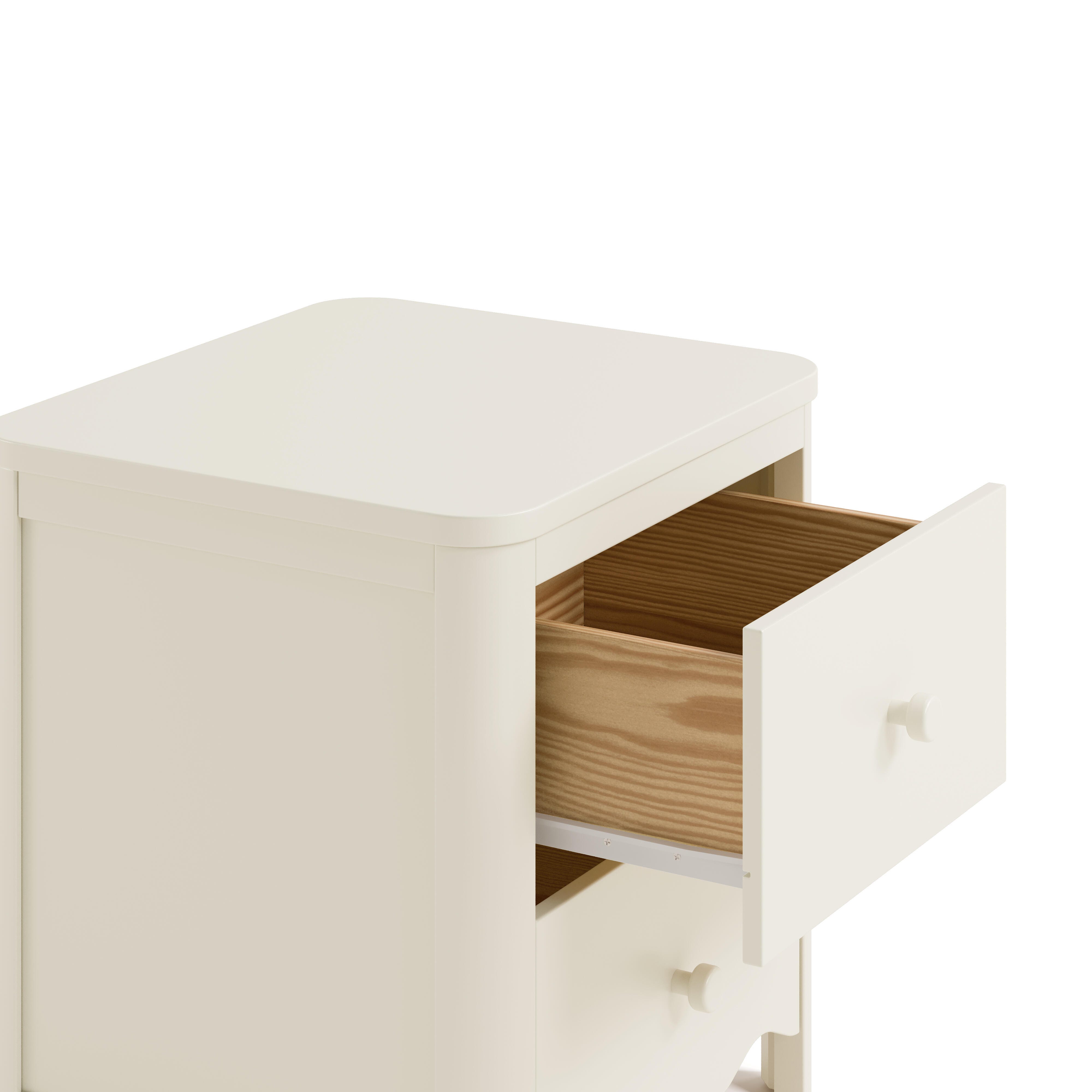 Storkcraft Casablanca 20" 2 Drawer Nightstand, Frosted Oat, large
