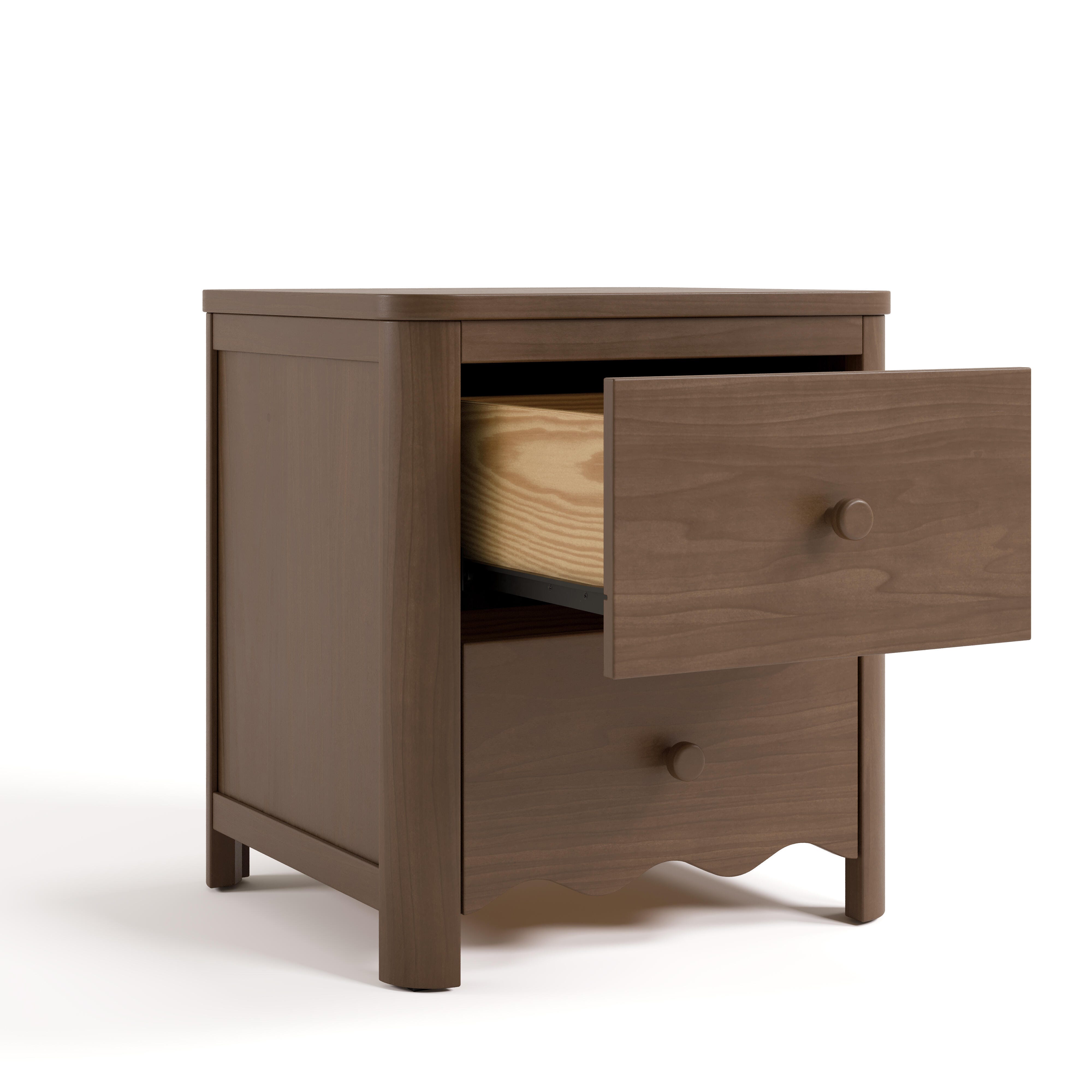 Storkcraft Casablanca 20" 2 Drawer Nightstand, Hazelnut, large