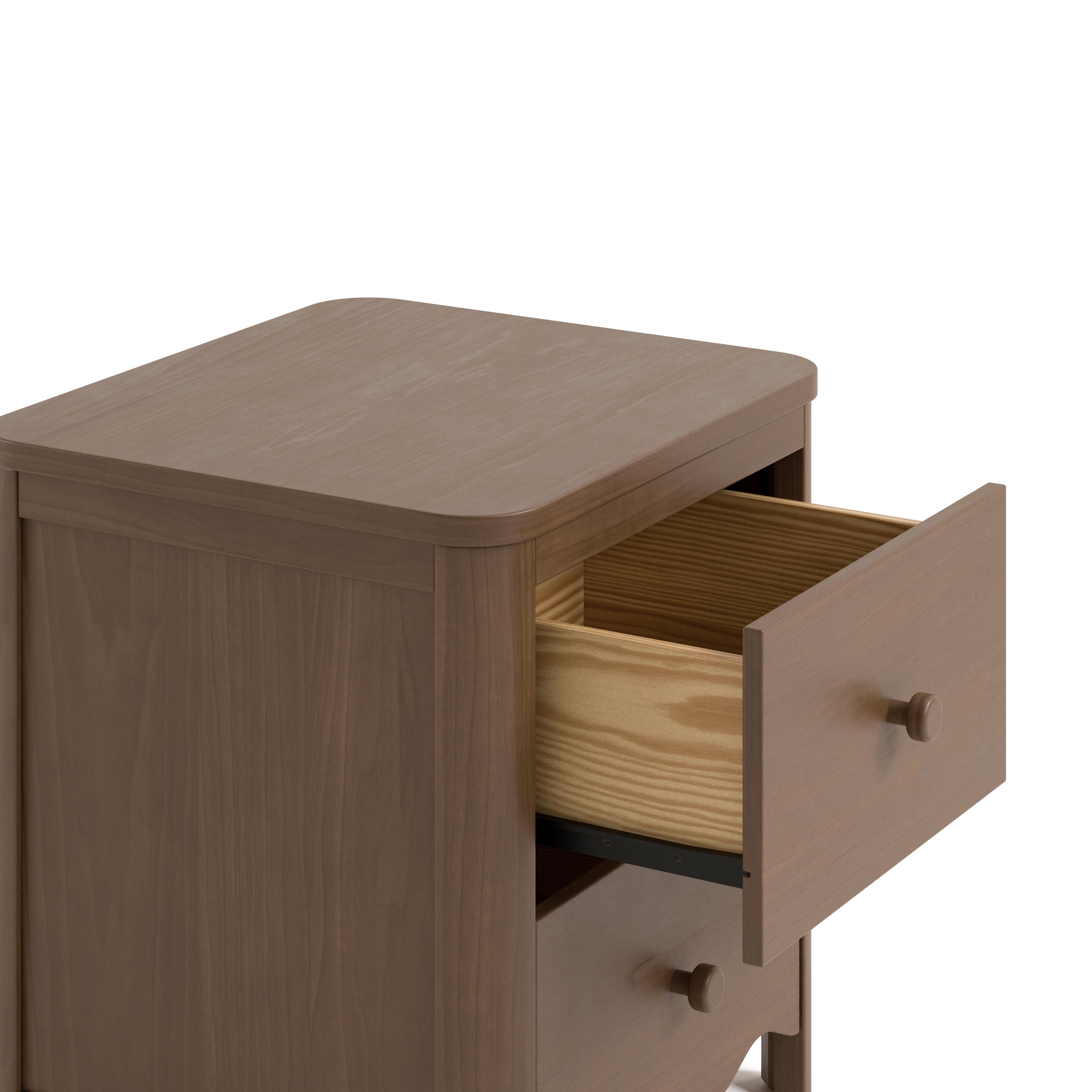 Storkcraft Casablanca 20" 2 Drawer Nightstand, Hazelnut, large