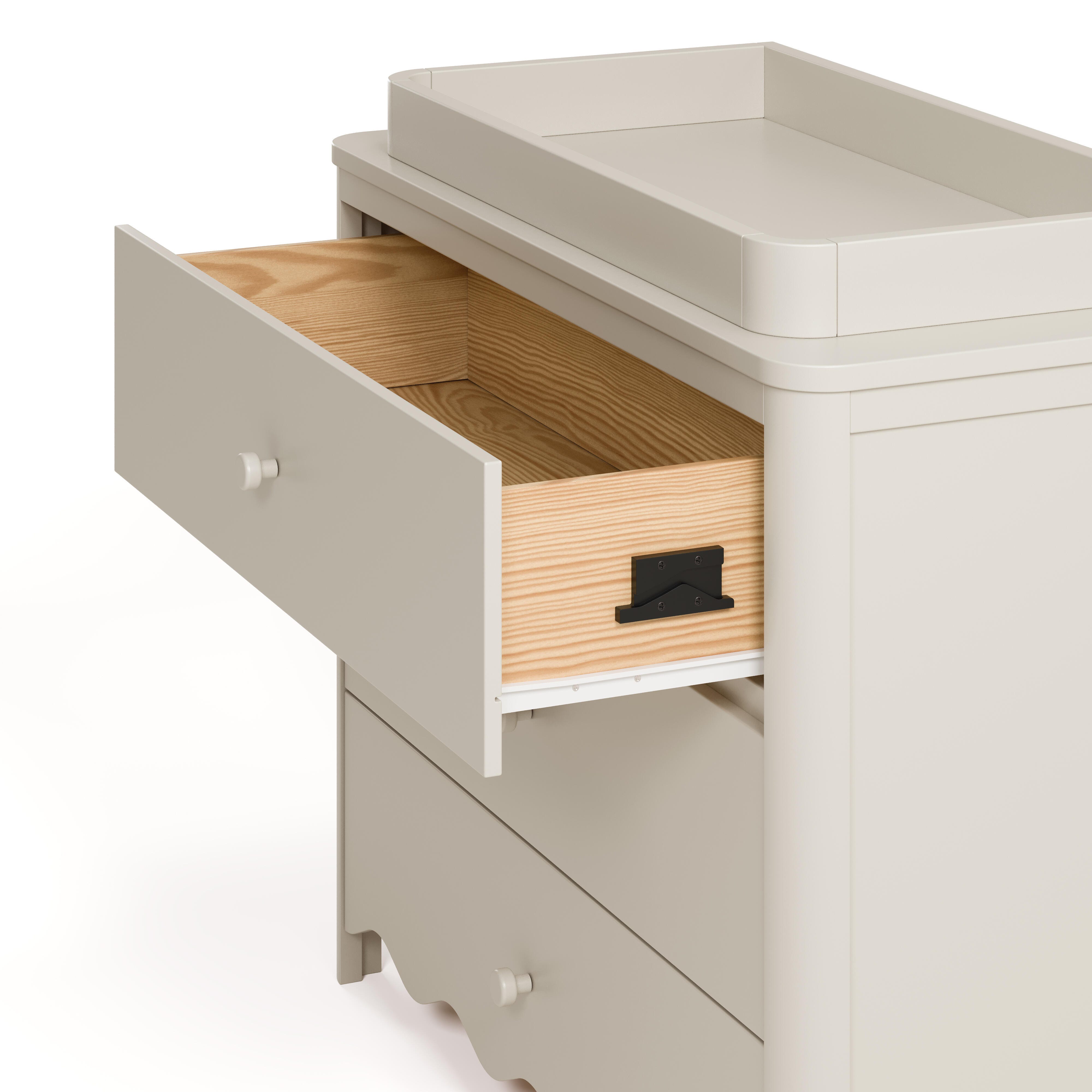 Storkcraft Casablanca 3 Drawer Chest of Drawers, Frosted Oat, large