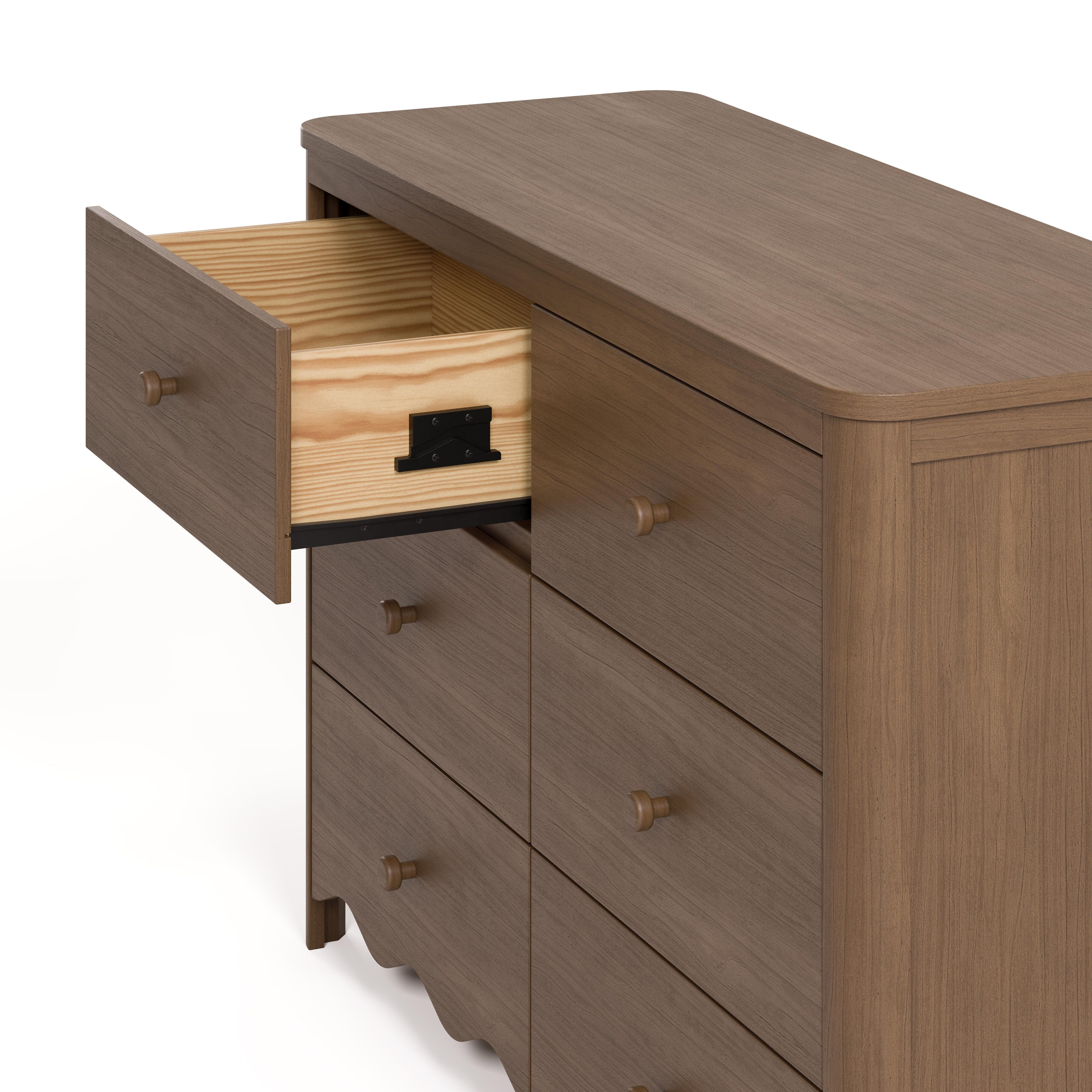 Storkcraft Casablanca 6 Drawer Dresser, Hazelnut, large