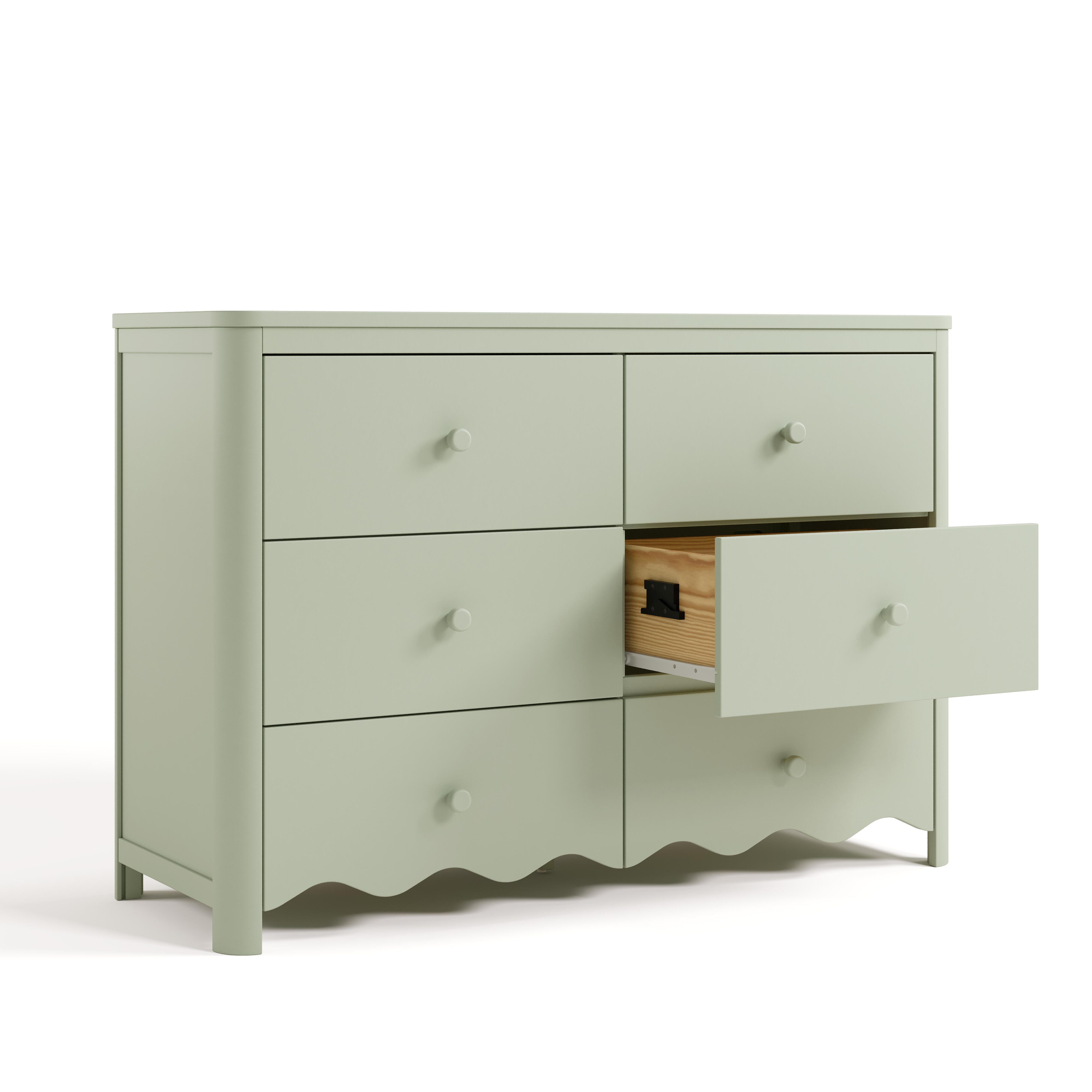 Storkcraft Casablanca 6 Drawer Dresser, Sage, large