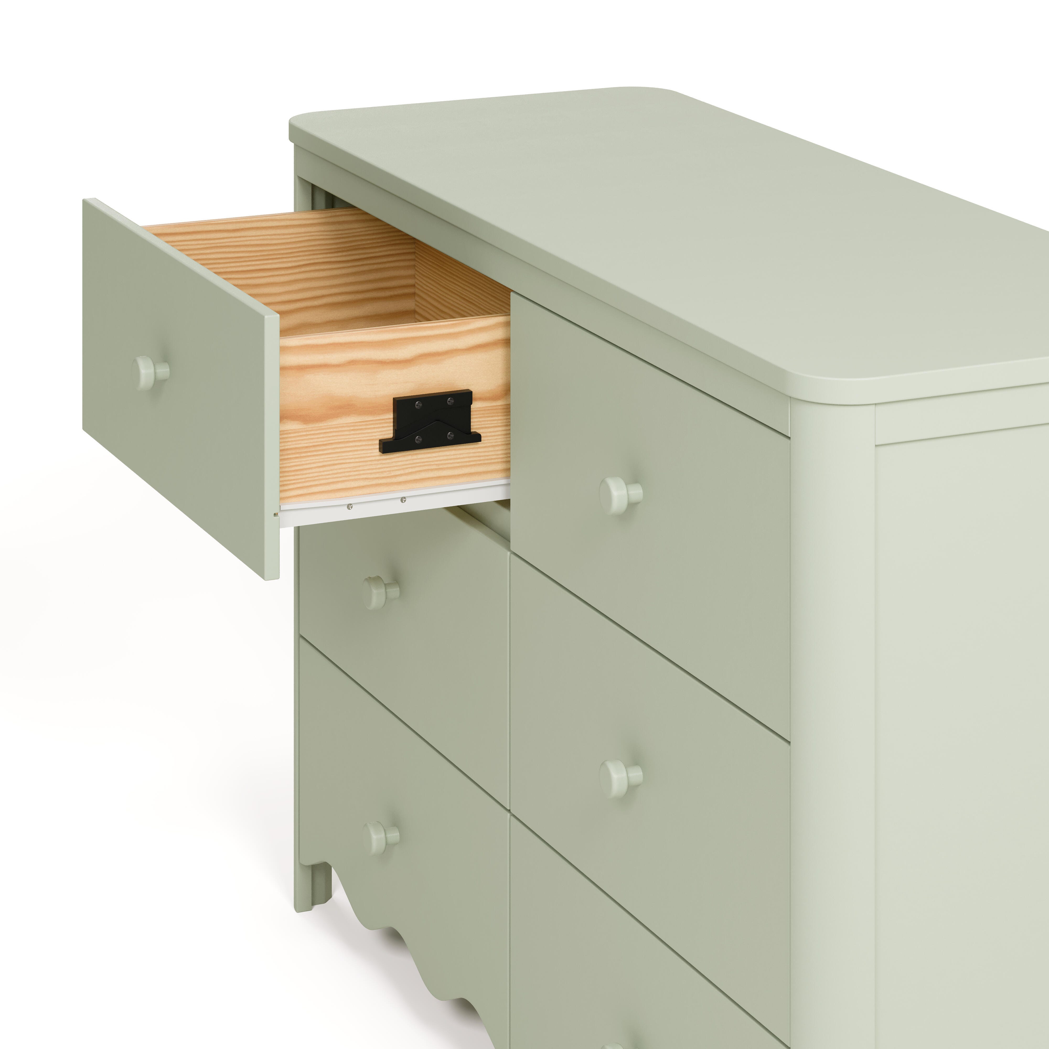 Storkcraft Casablanca 6 Drawer Dresser, Sage, large