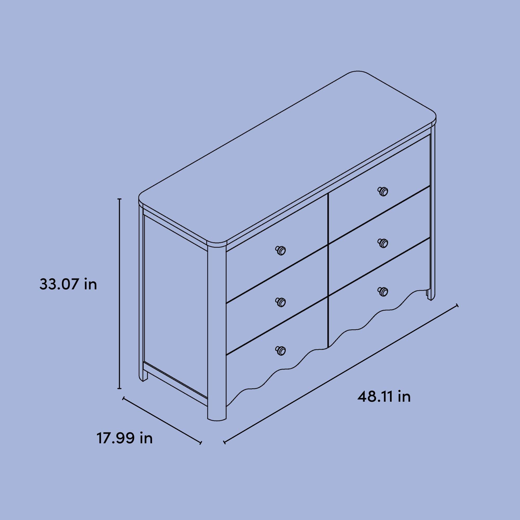 Storkcraft Casablanca 6 Drawer Dresser, Sage, large