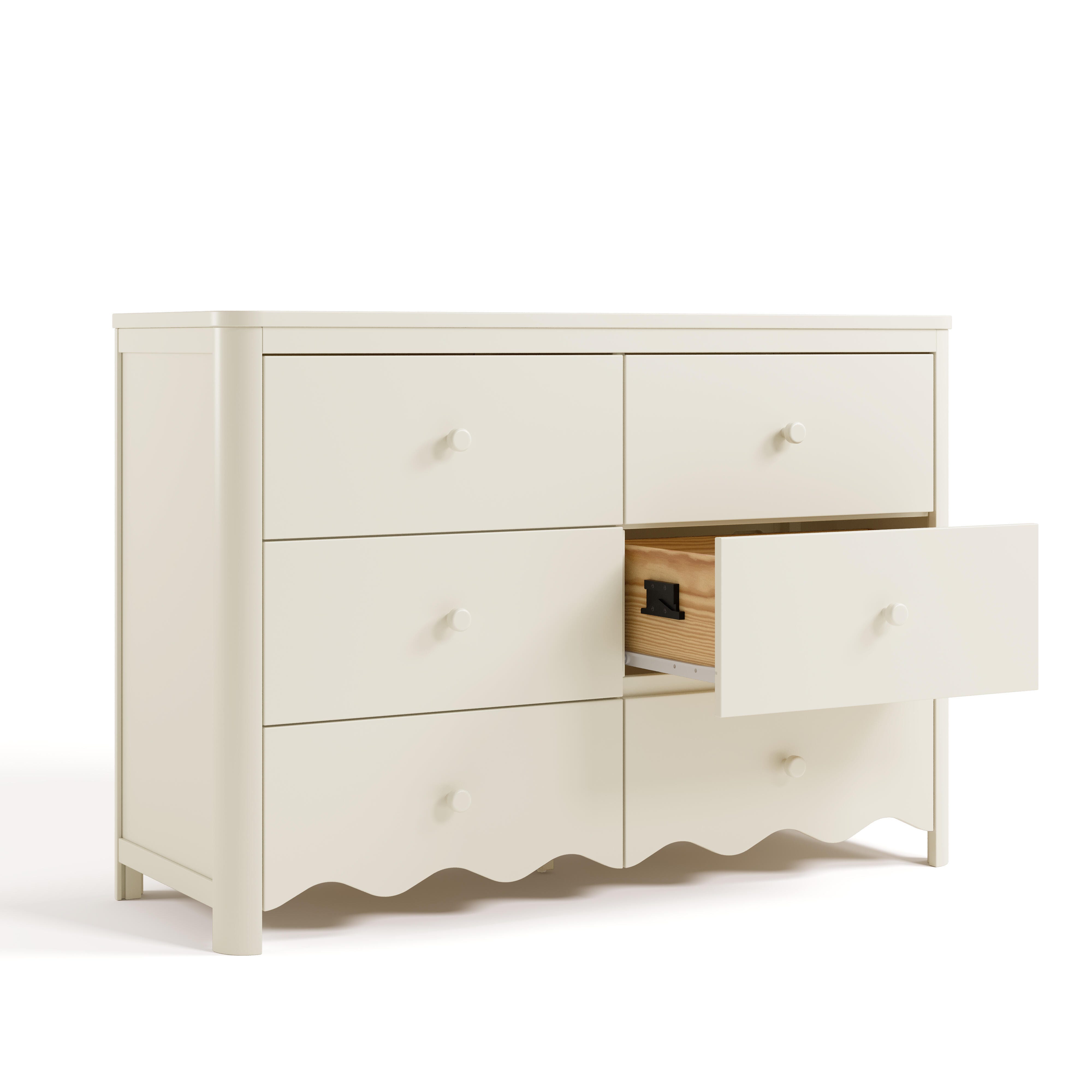 Storkcraft Casablanca 6 Drawer Dresser, Frosted Oat, large
