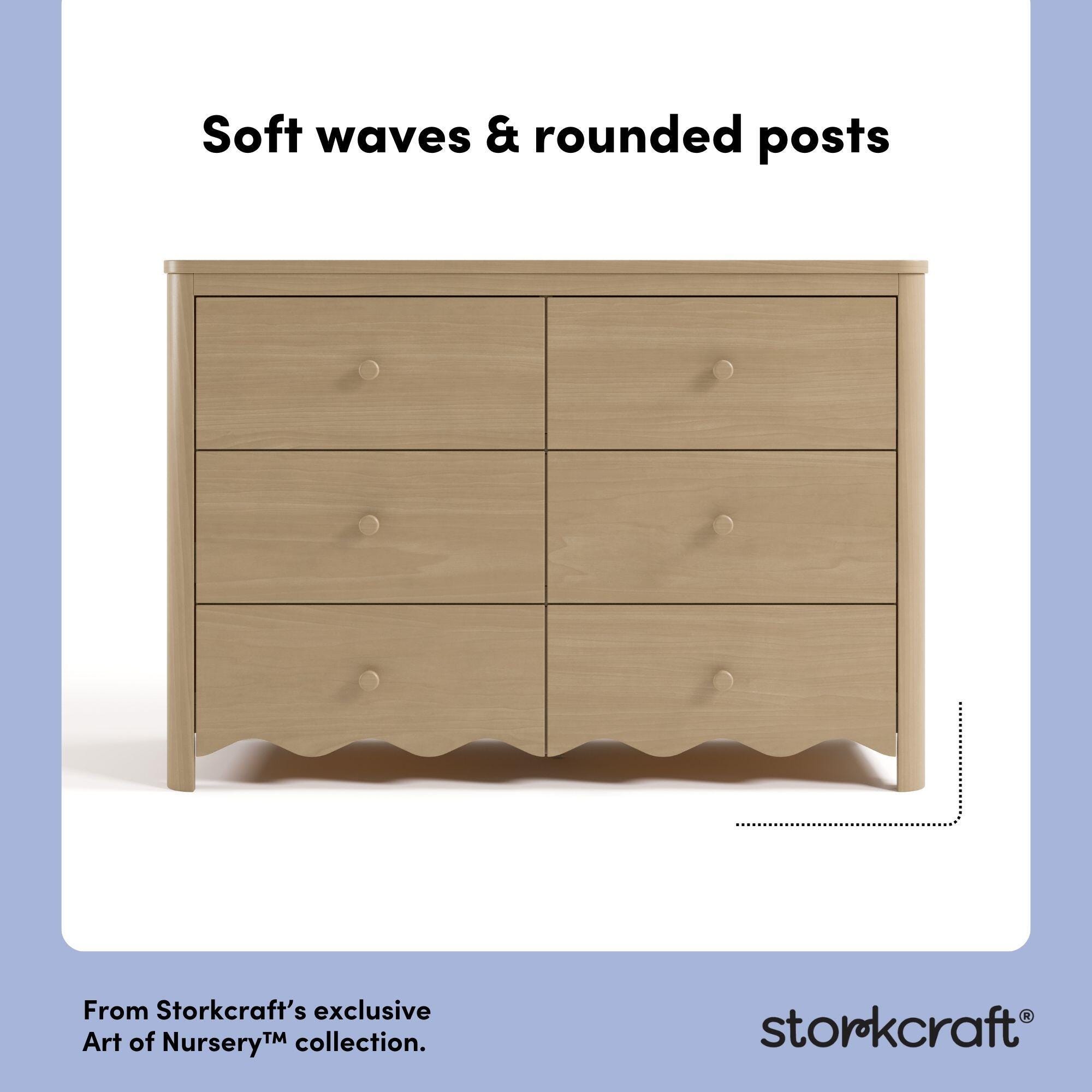 Storkcraft Casablanca 6 Drawer Dresser, Driftwood, large