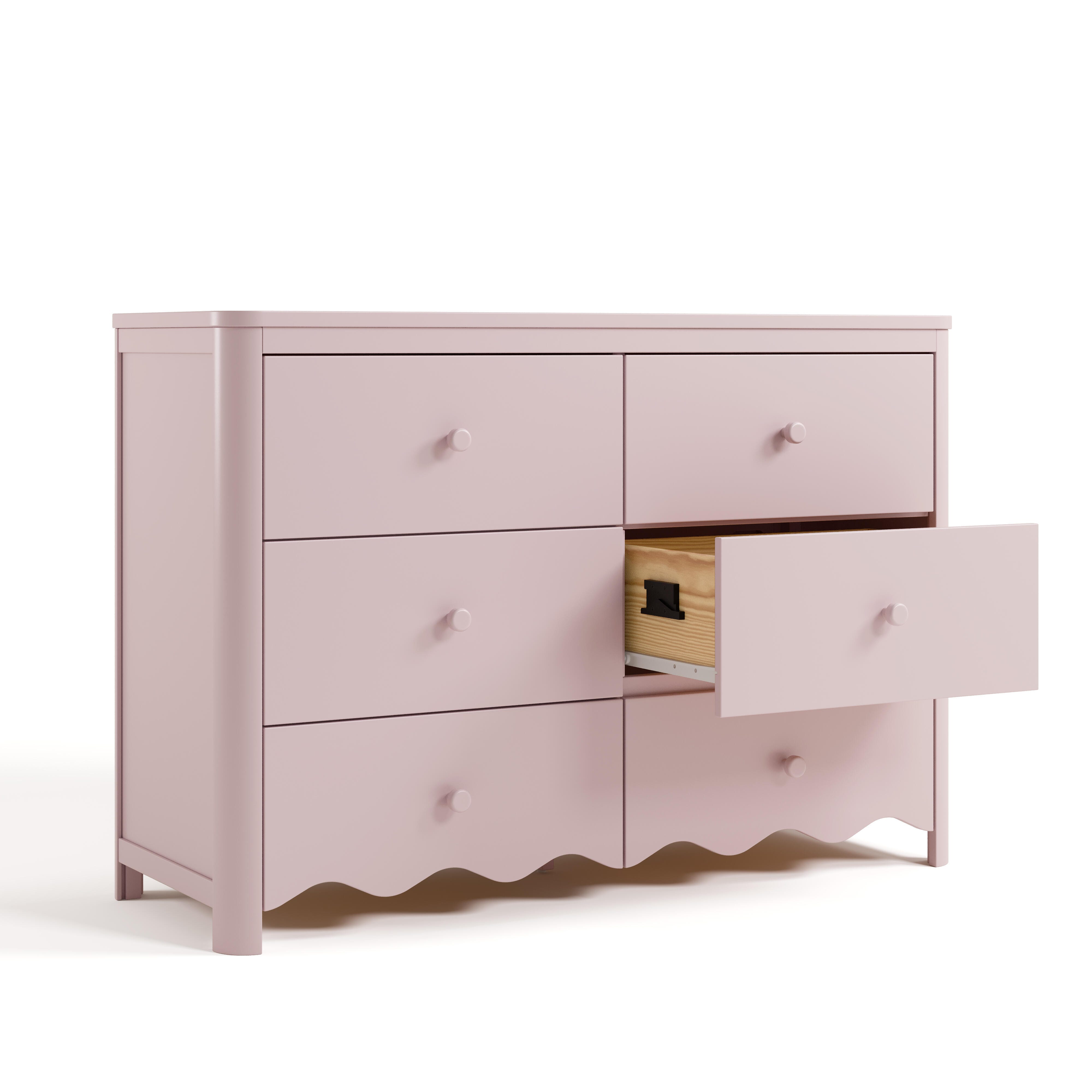 Storkcraft Casablanca 6 Drawer Dresser, Blush, large