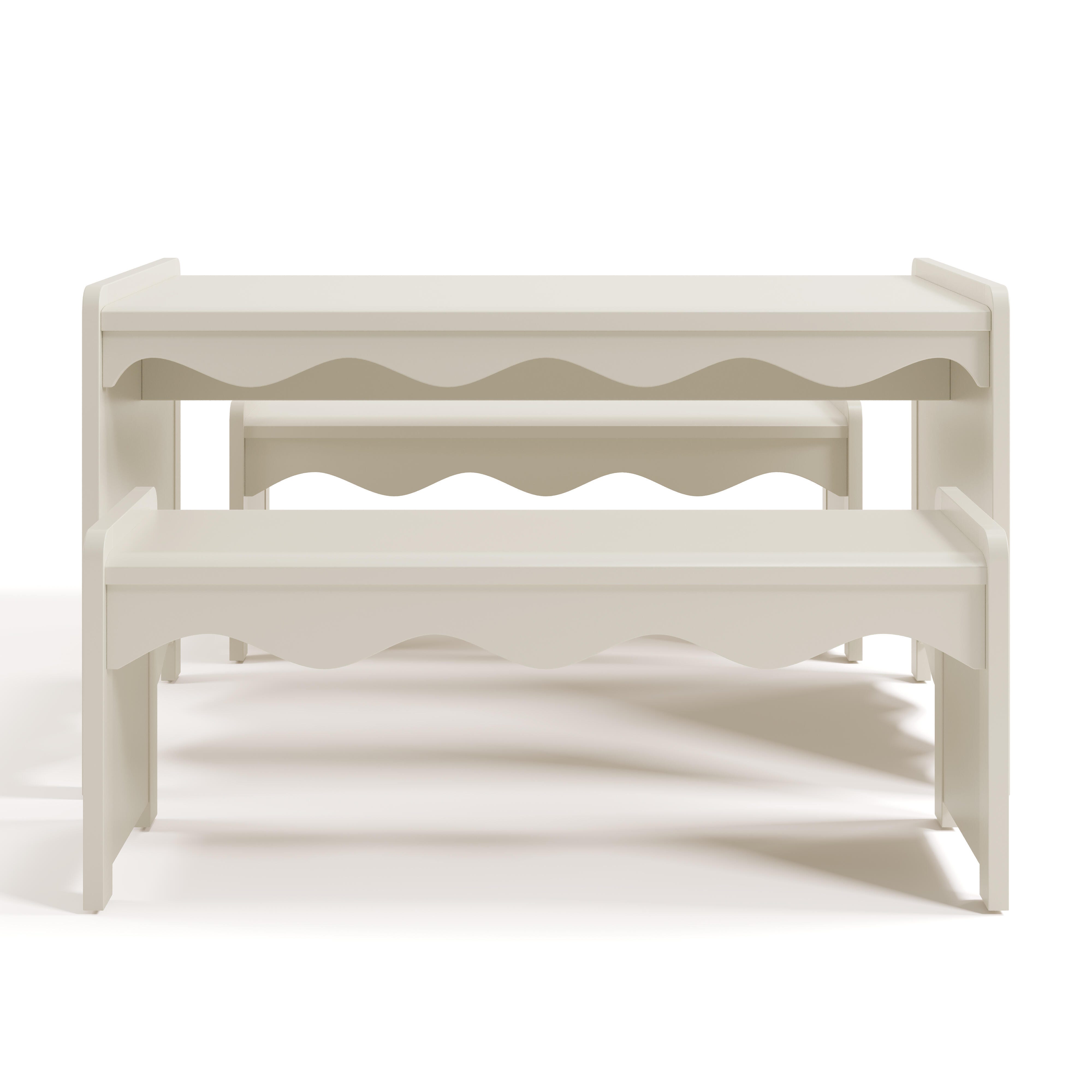 Storkcraft Casablanca Kids Table and Bench Set, Frosted Oat, large