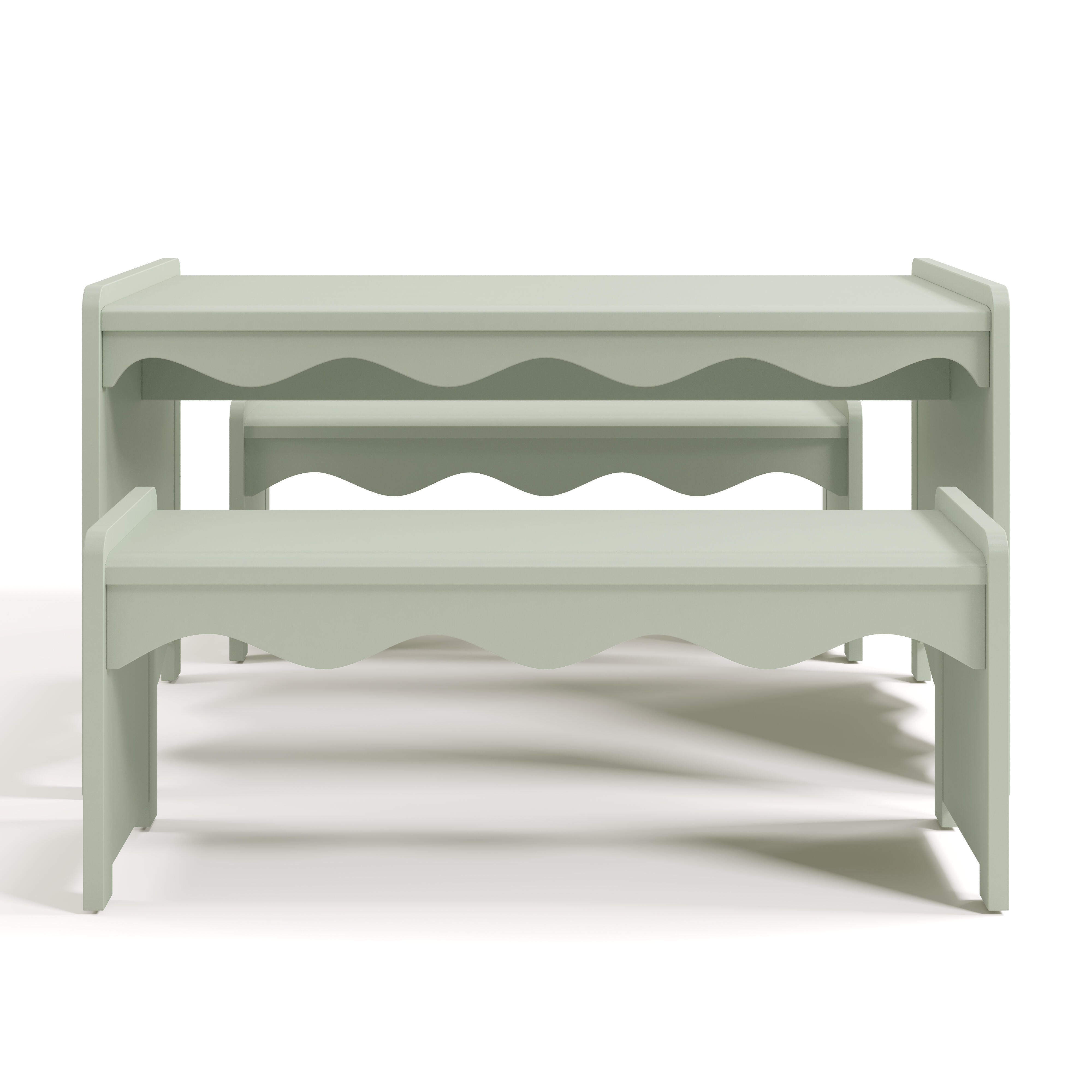Storkcraft Casablanca Kids Table and Bench Set, Sage, large