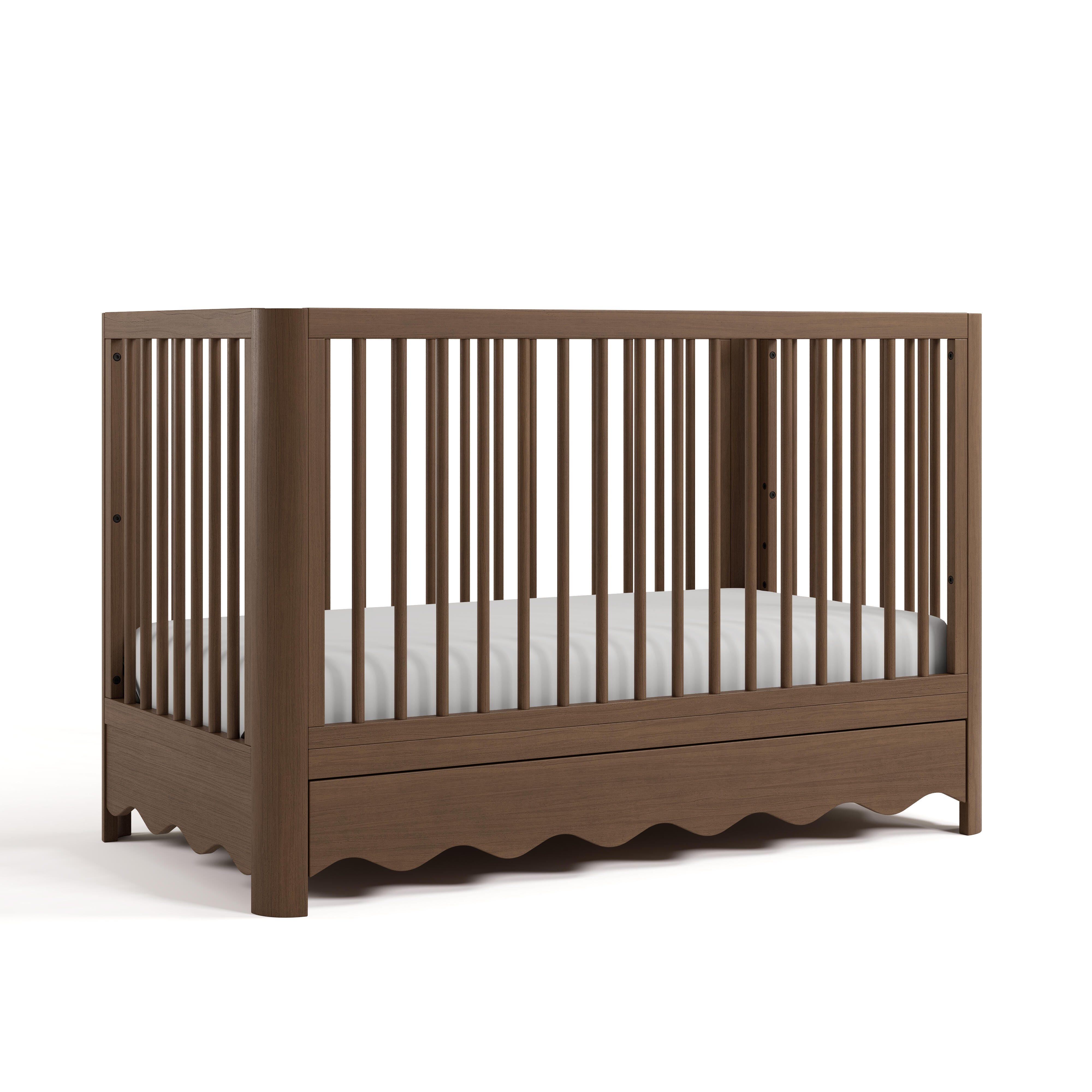 Storkcraft Casablanca Deluxe 5-in-1 Convertible Crib with Storage Drawer, Hazelnut, large