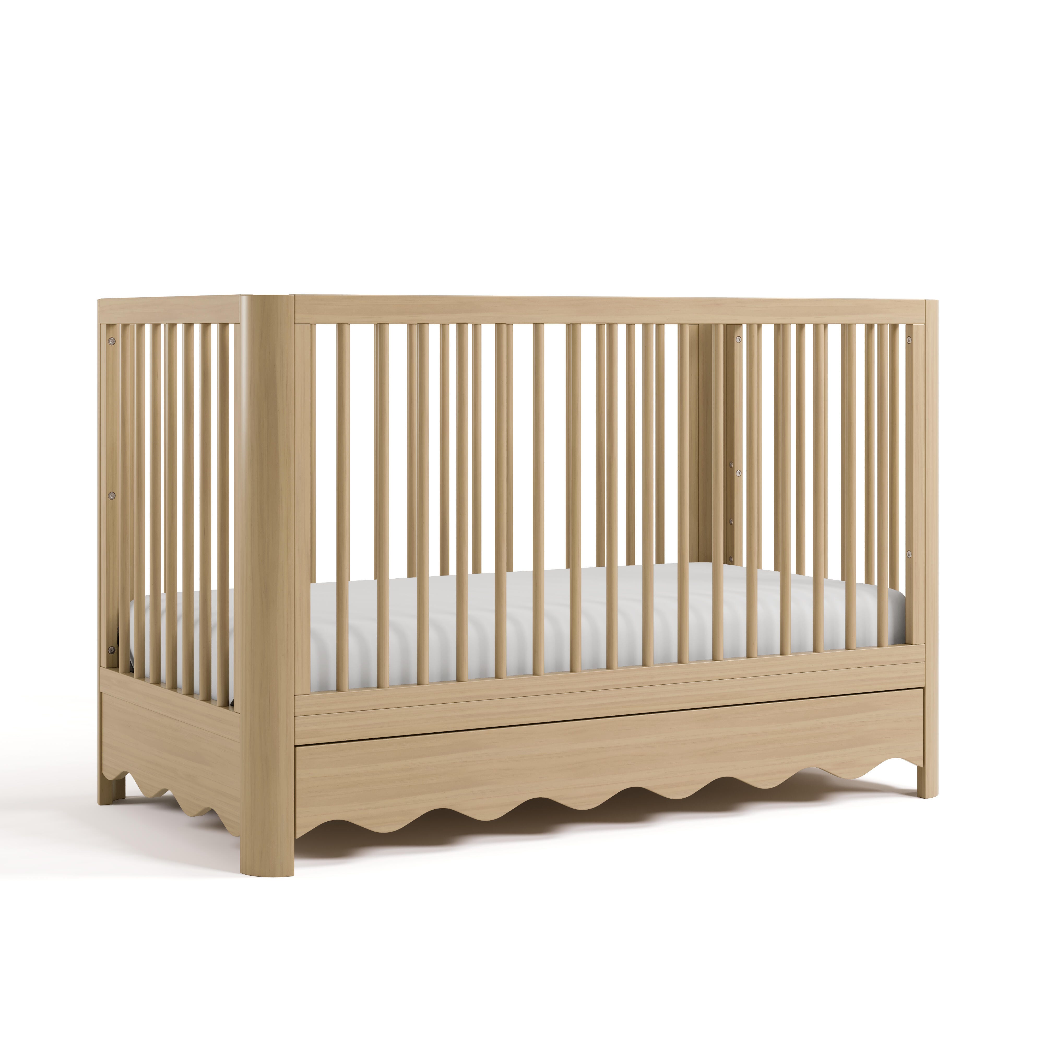 Storkcraft Casablanca Deluxe 5-in-1 Convertible Crib with Storage Drawer, Driftwood, large