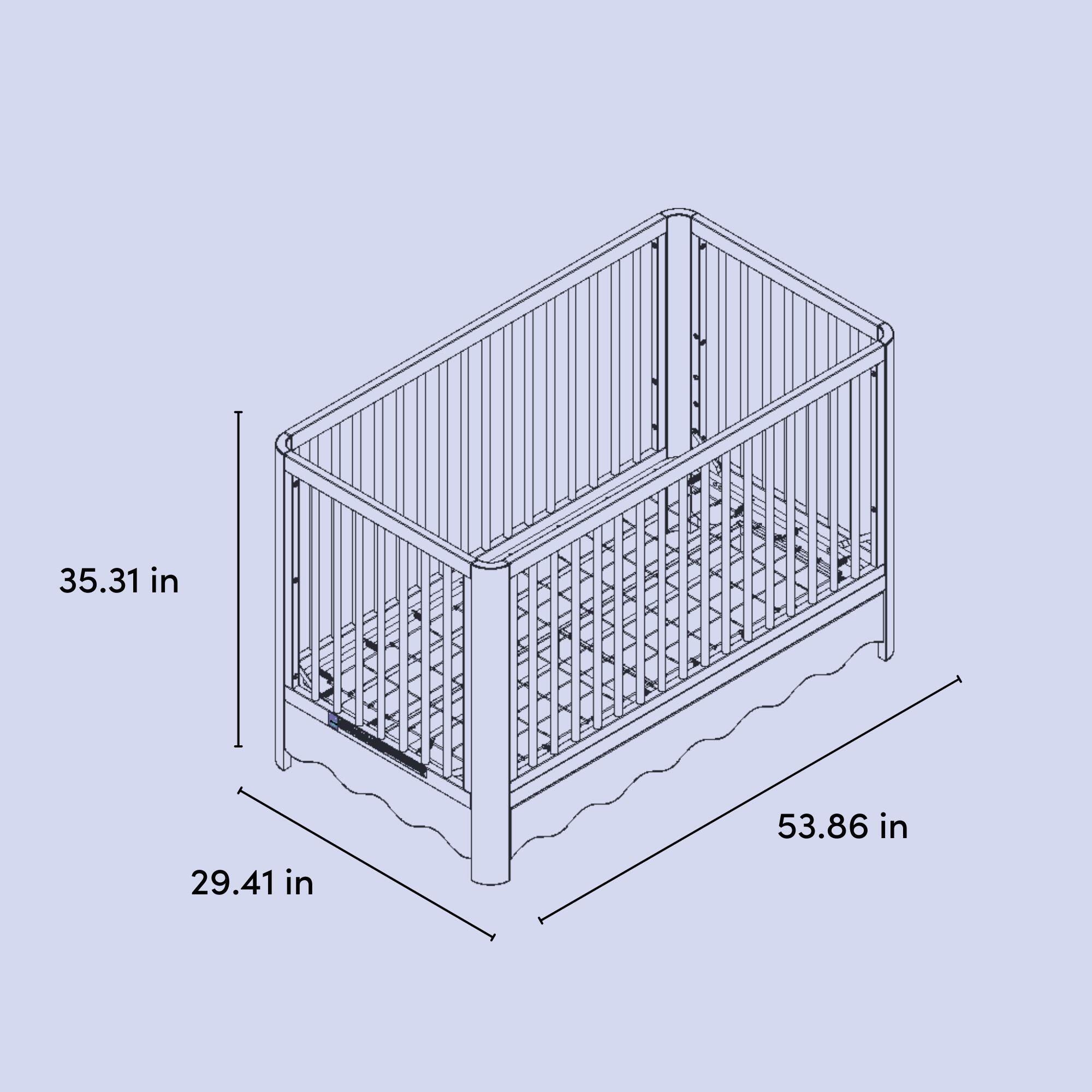 Storkcraft Casablanca Deluxe 5-in-1 Convertible Crib with Storage Drawer, Sage, large