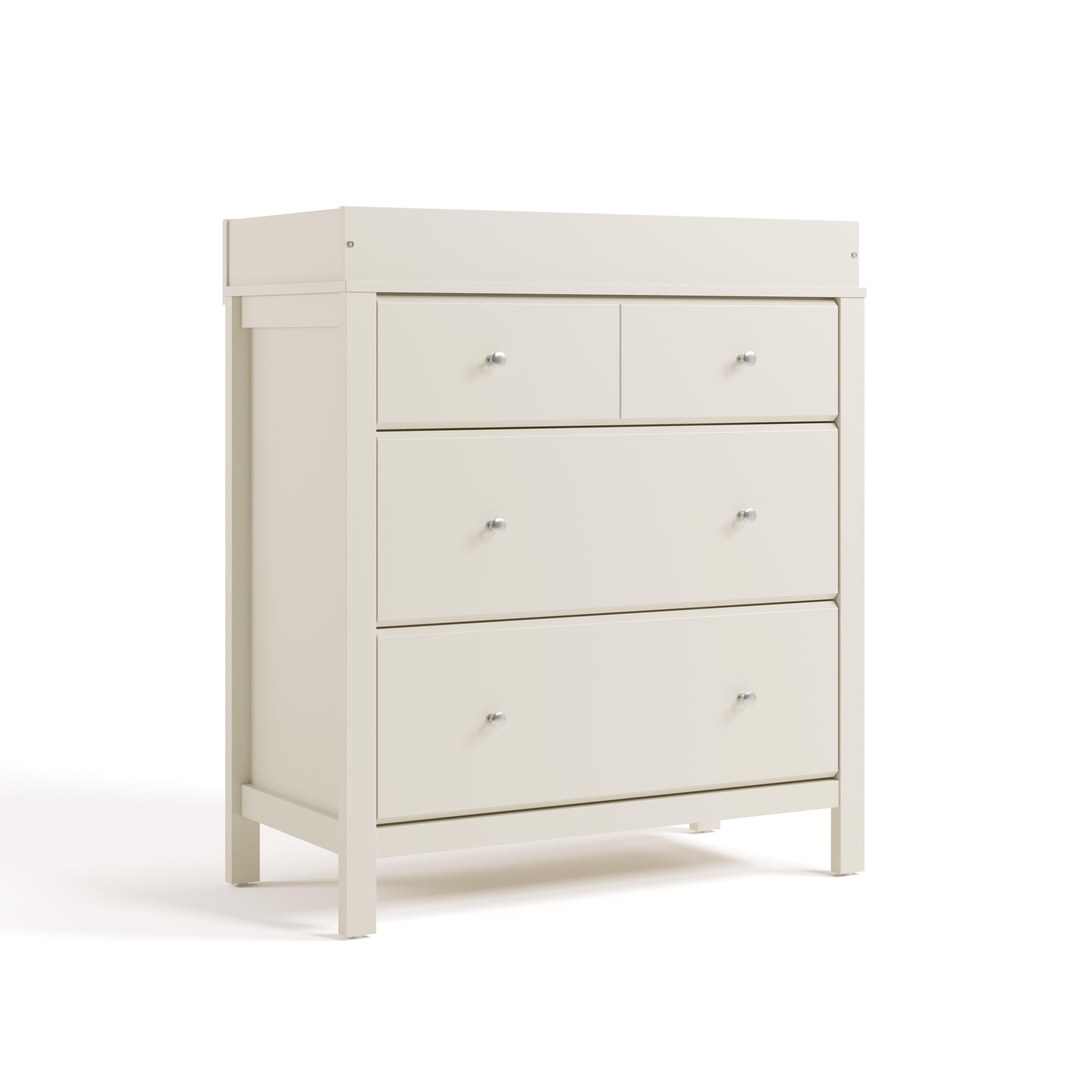 Storkcraft Horizon 3 Drawer Chest of Drawers, Frosted Oat, large