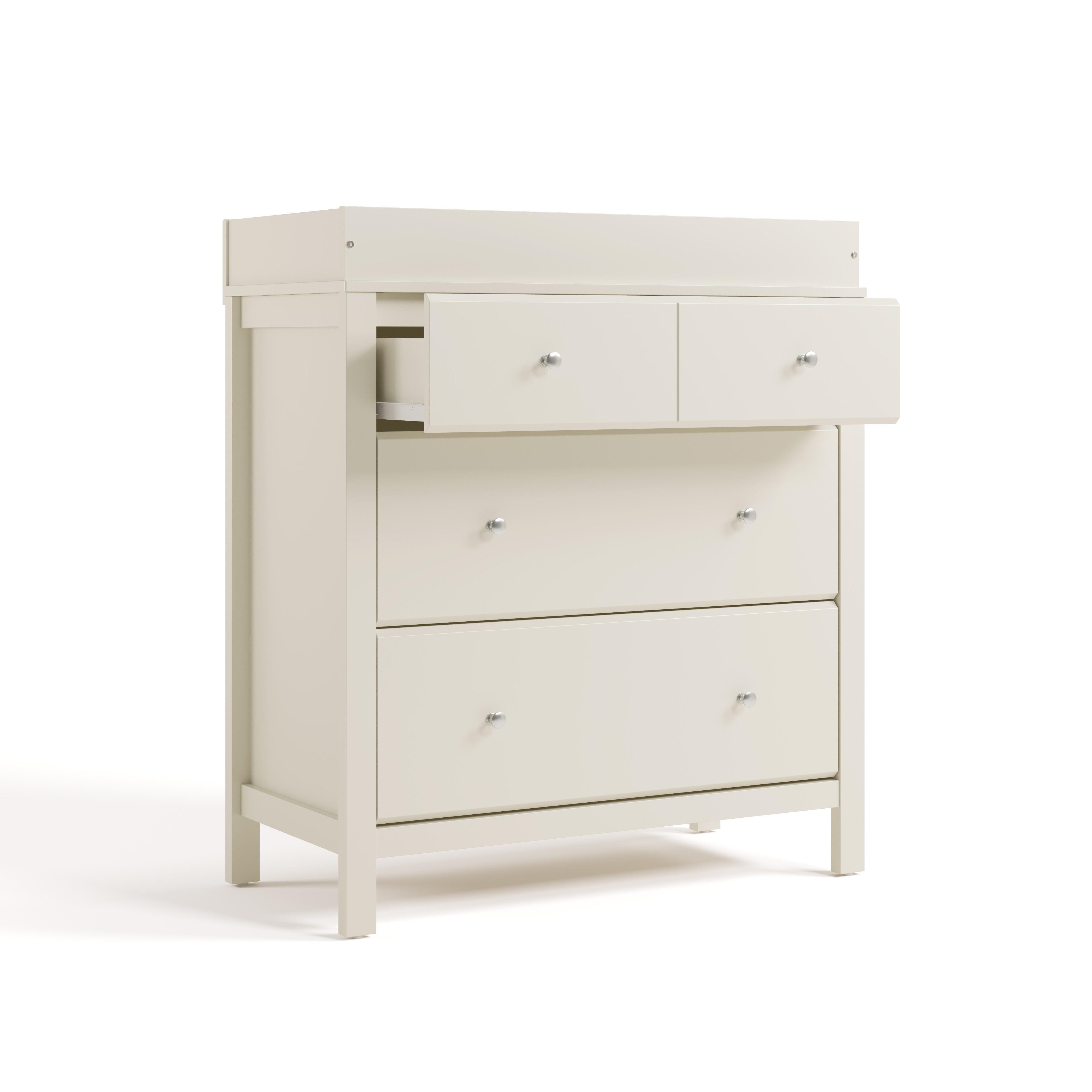 Storkcraft Horizon 3 Drawer Chest of Drawers, Frosted Oat, large