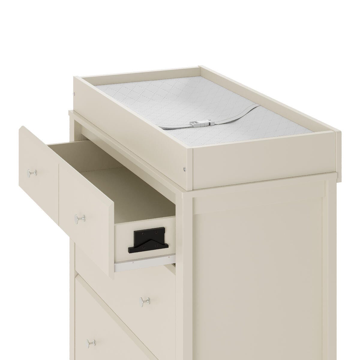 Storkcraft Horizon 3 Drawer Chest of Drawers, Frosted Oat, large
