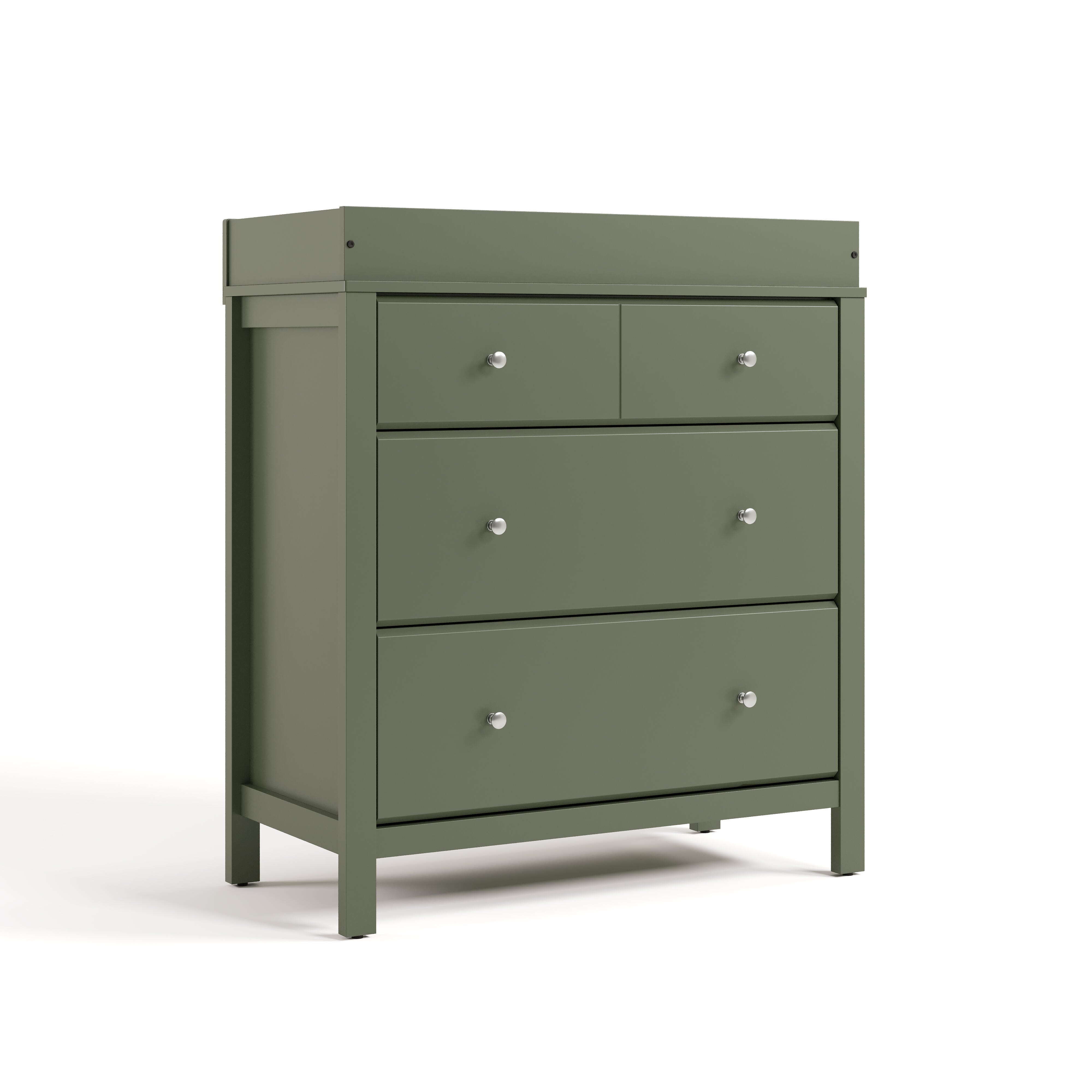 Storkcraft Horizon 3 Drawer Chest of Drawers, Olive, large