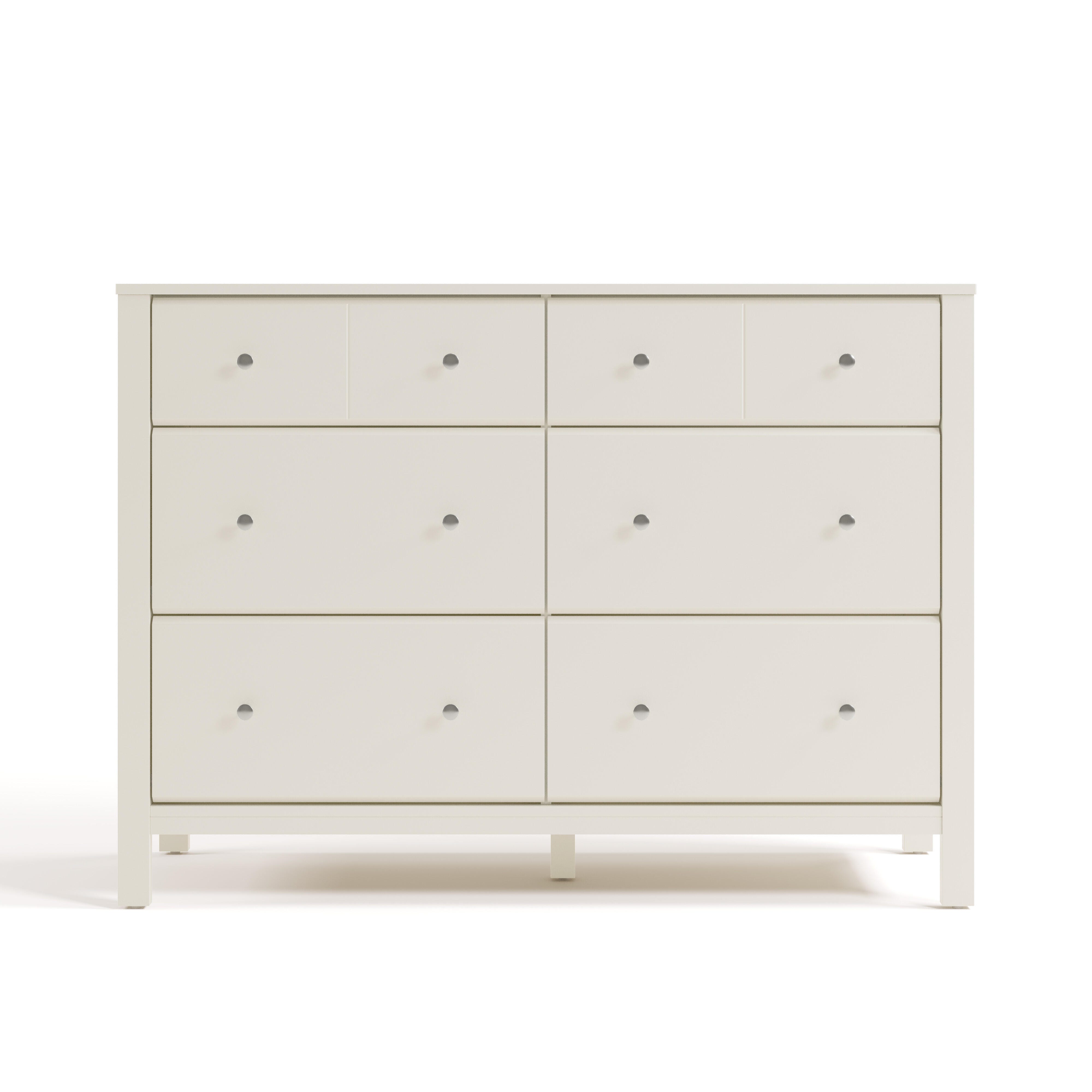 Storkcraft Horizon 6 Drawer Dresser, Frosted Oat, large