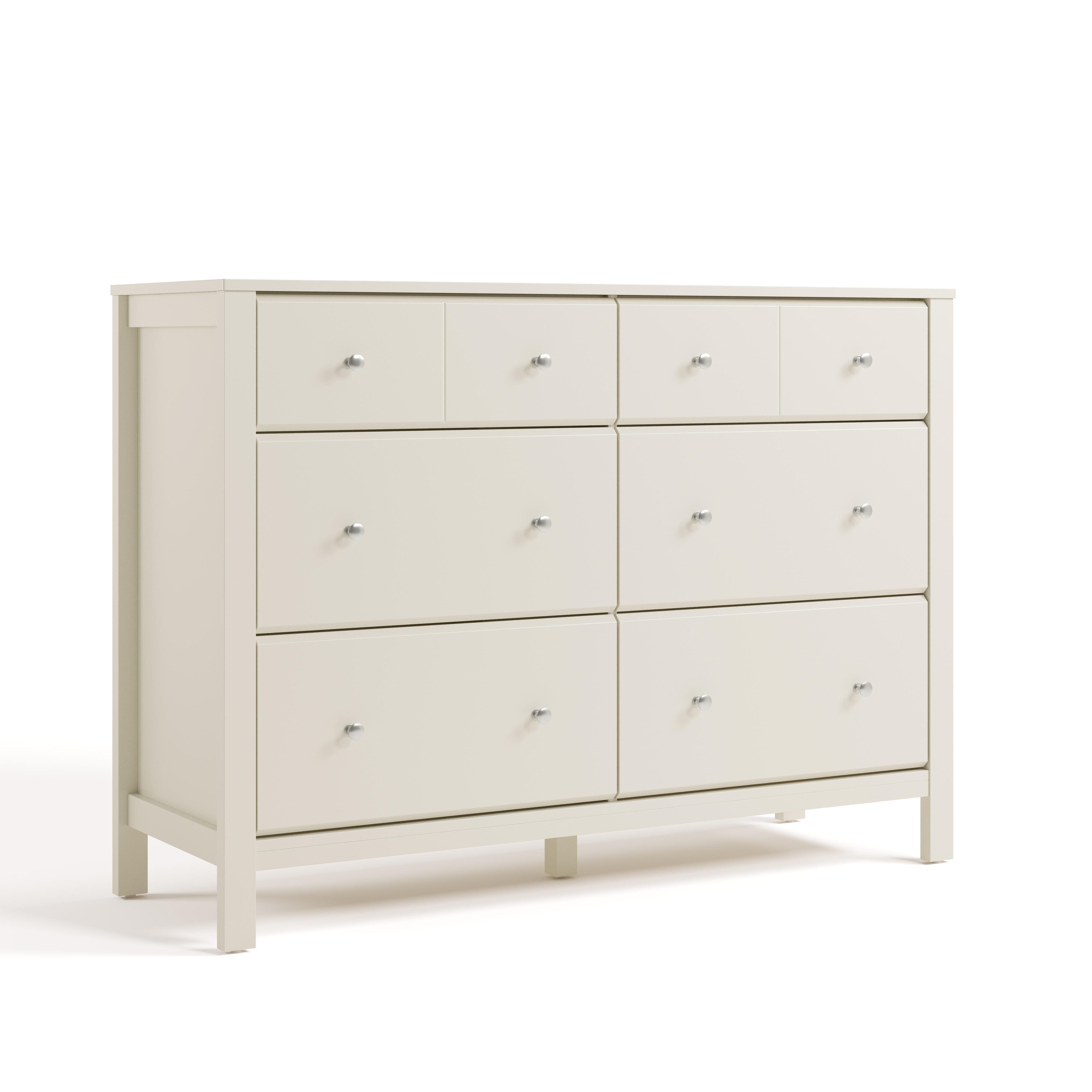 Storkcraft Horizon 6 Drawer Dresser, Frosted Oat, large