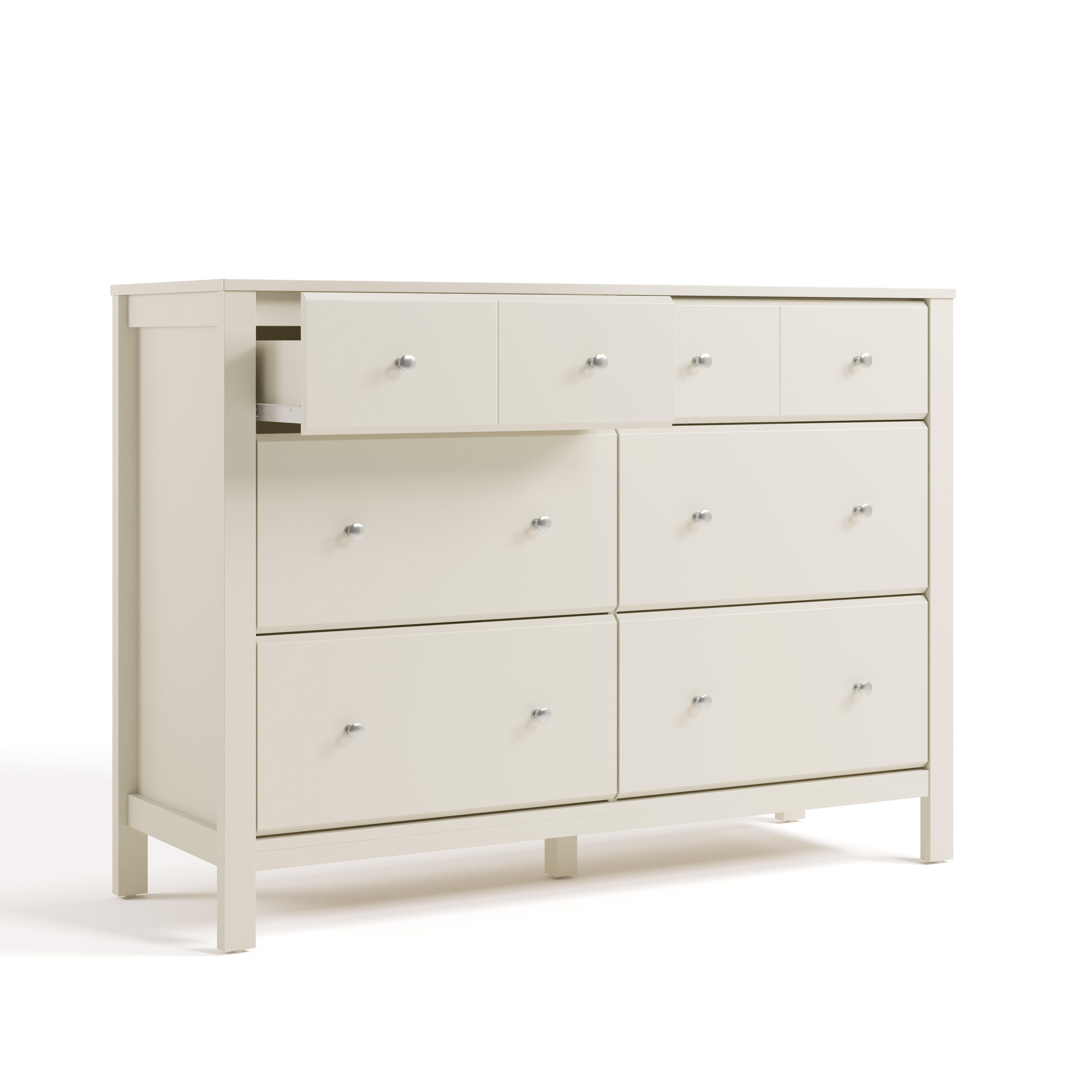 Storkcraft Horizon 6 Drawer Dresser, Frosted Oat, large