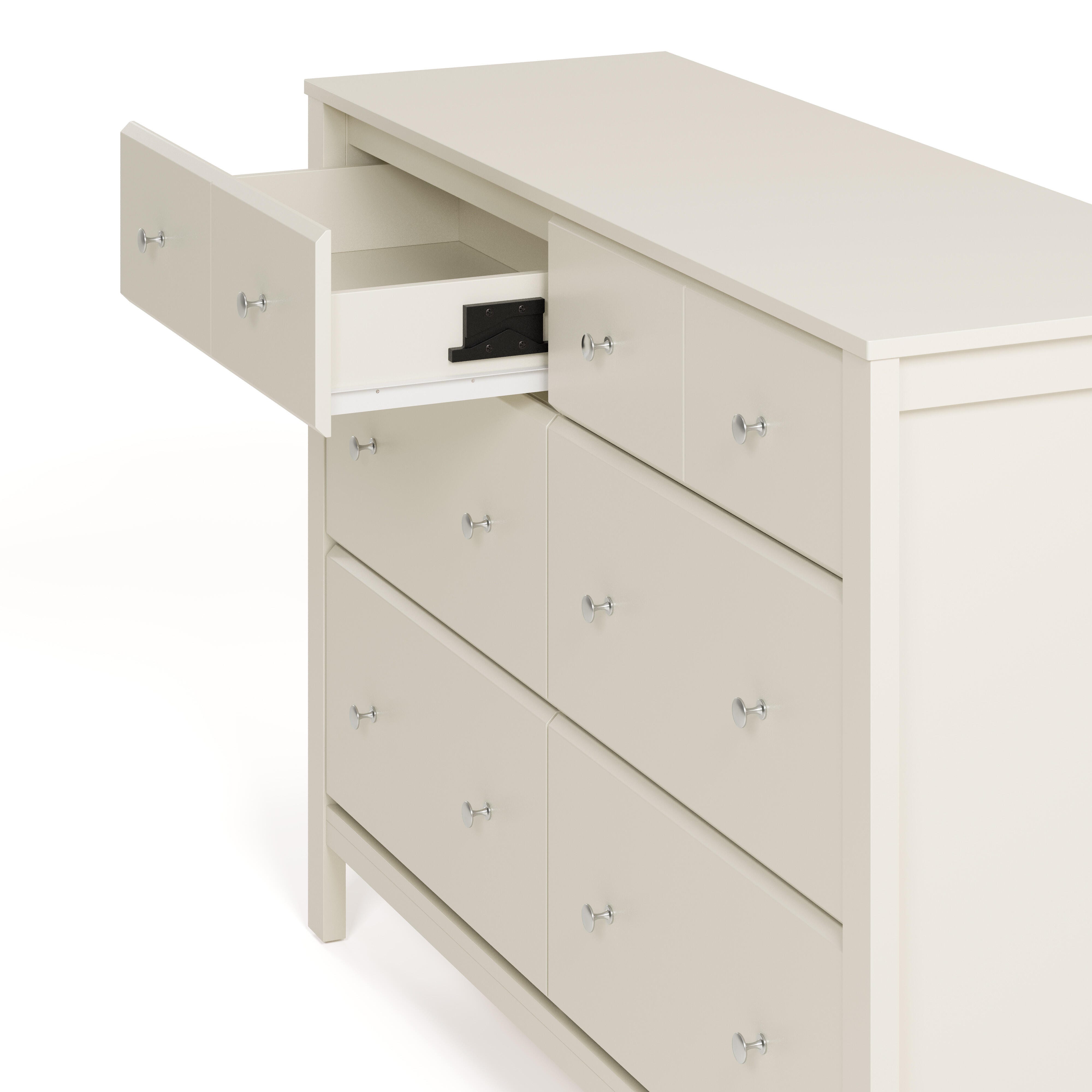 Storkcraft Horizon 6 Drawer Dresser, Frosted Oat, large