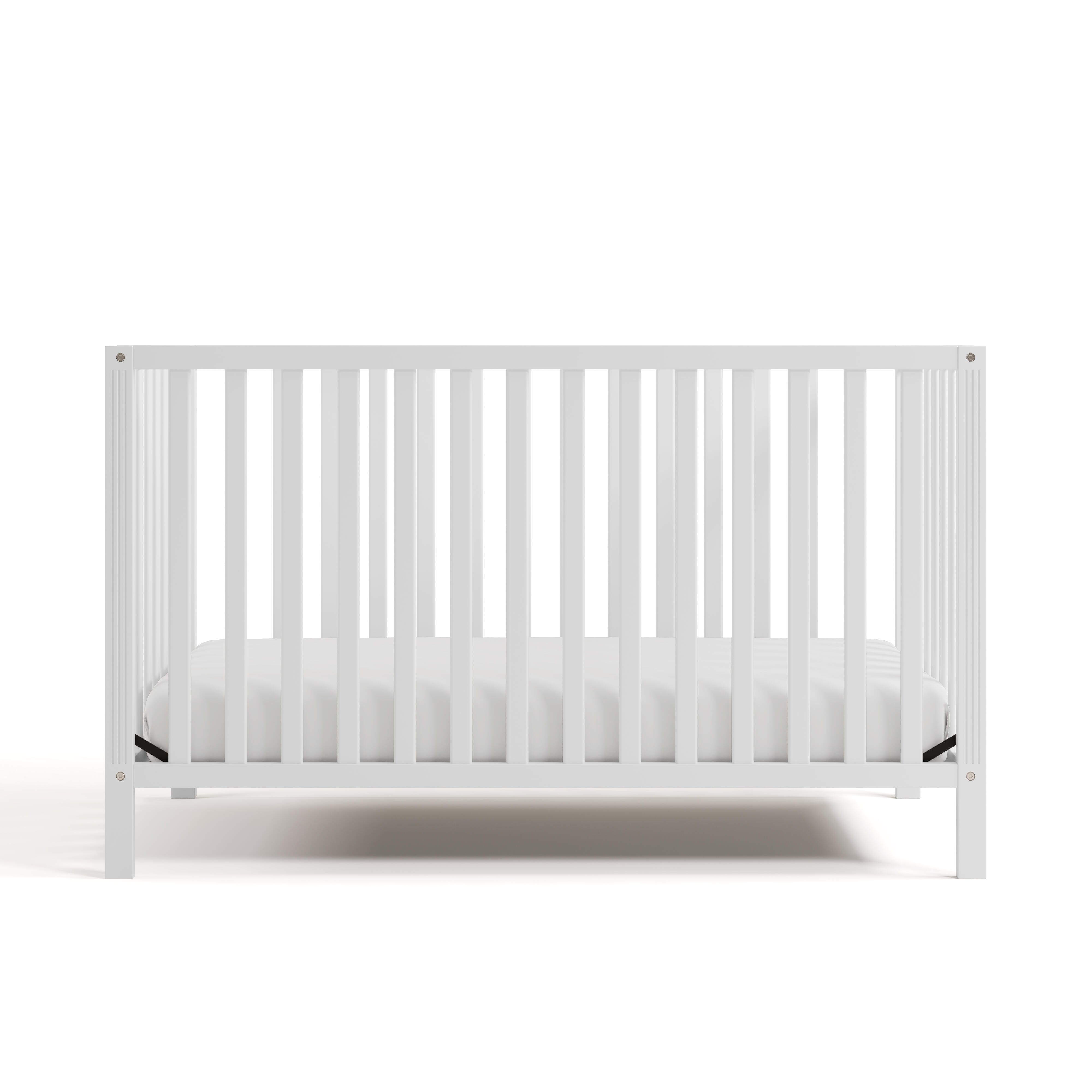 Storkcraft Morningside 5-in-1 Convertible Crib, White, large