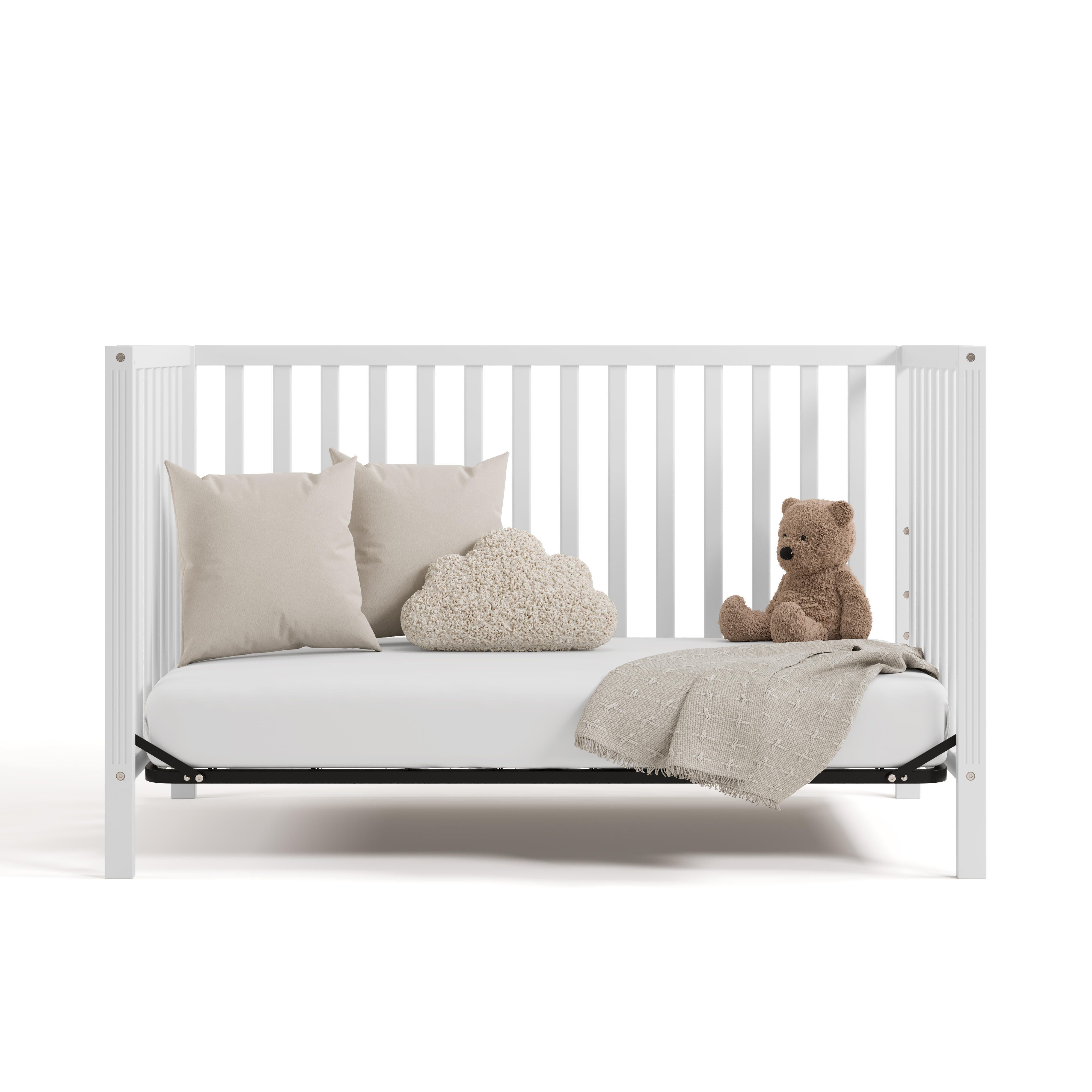 Storkcraft Morningside 5-in-1 Convertible Crib, White, large