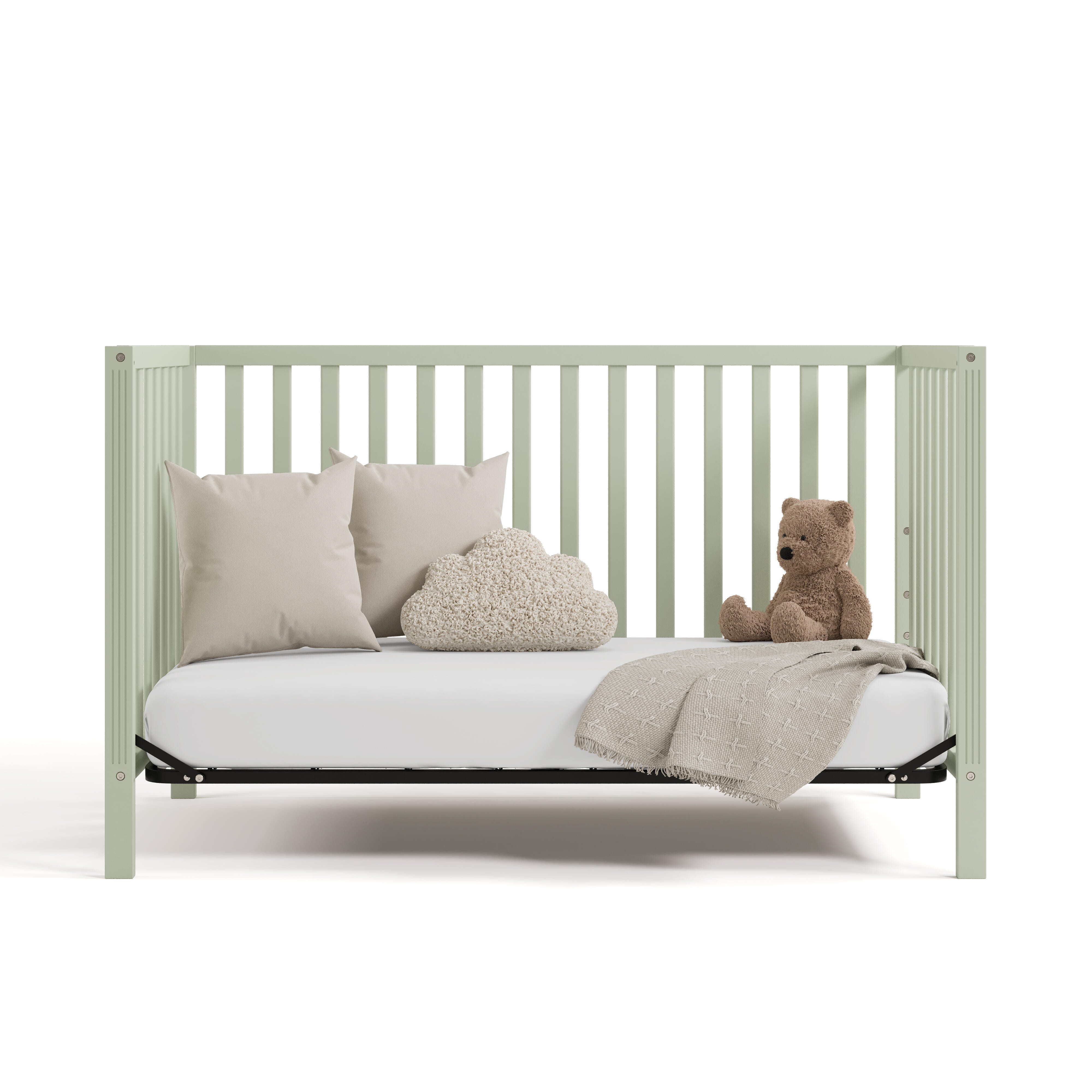 Storkcraft Morningside 5-in-1 Convertible Crib, Sage, large