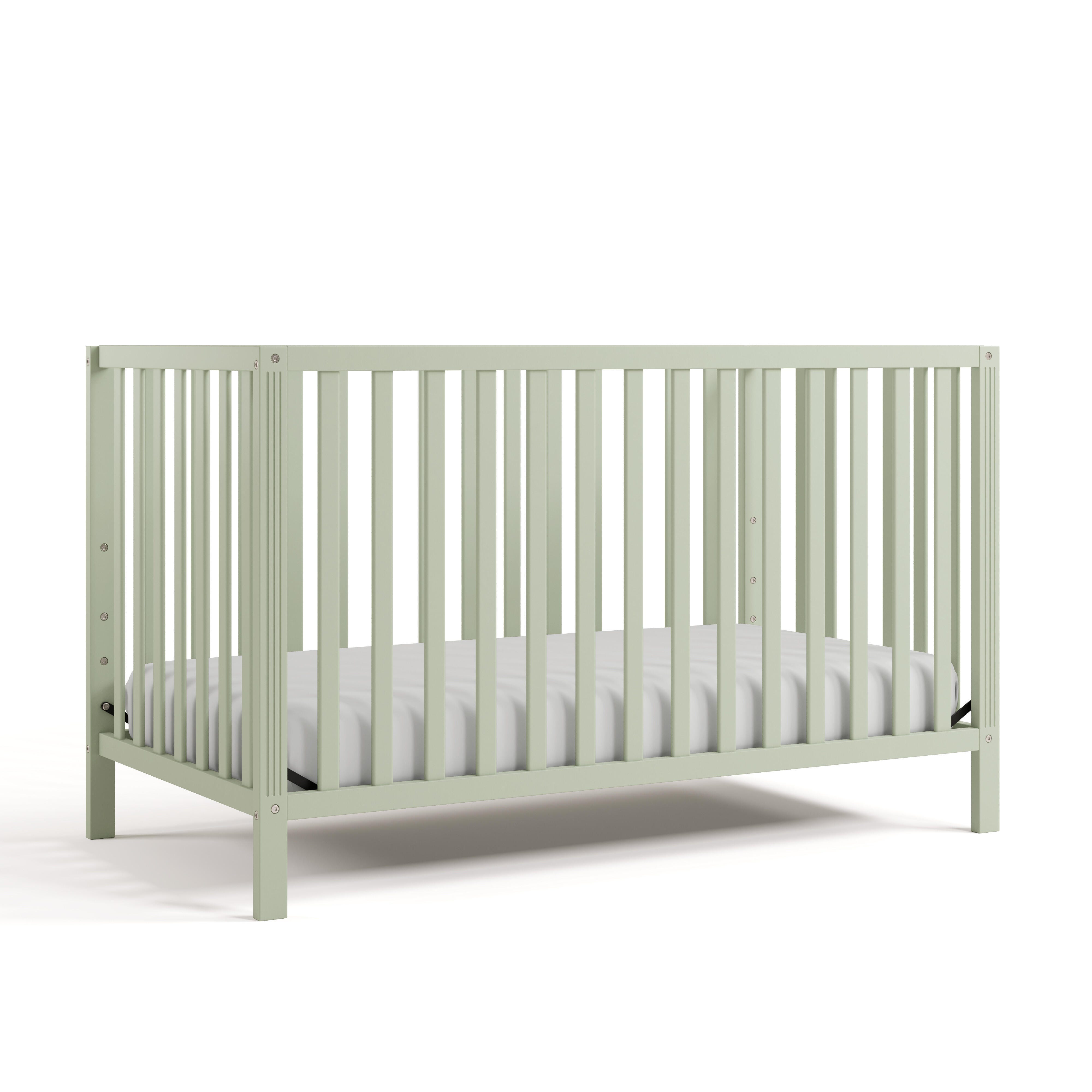 Storkcraft Morningside 5-in-1 Convertible Crib, Sage, large